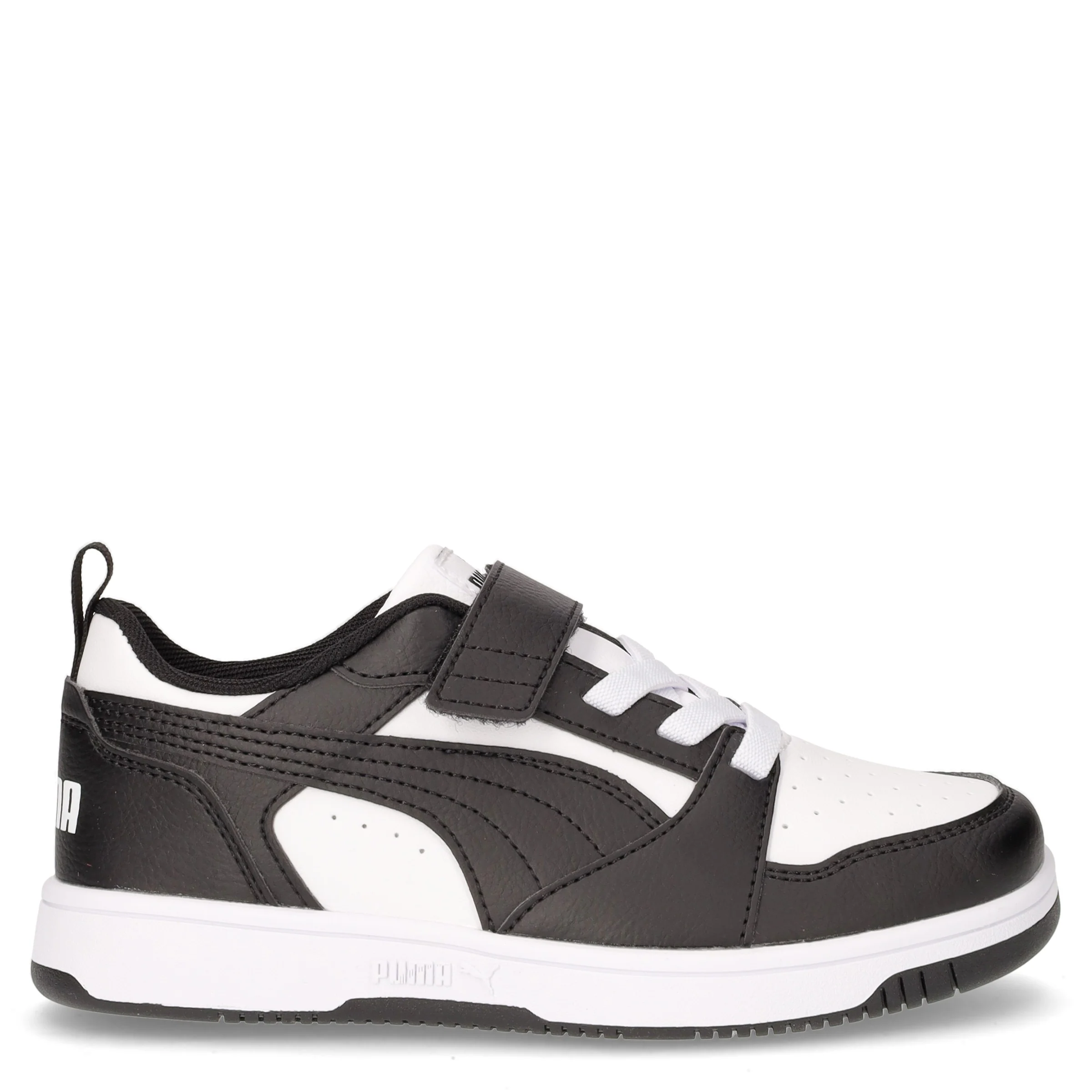 Rebound v6 sneaker in ecopelle bambino bianco nero