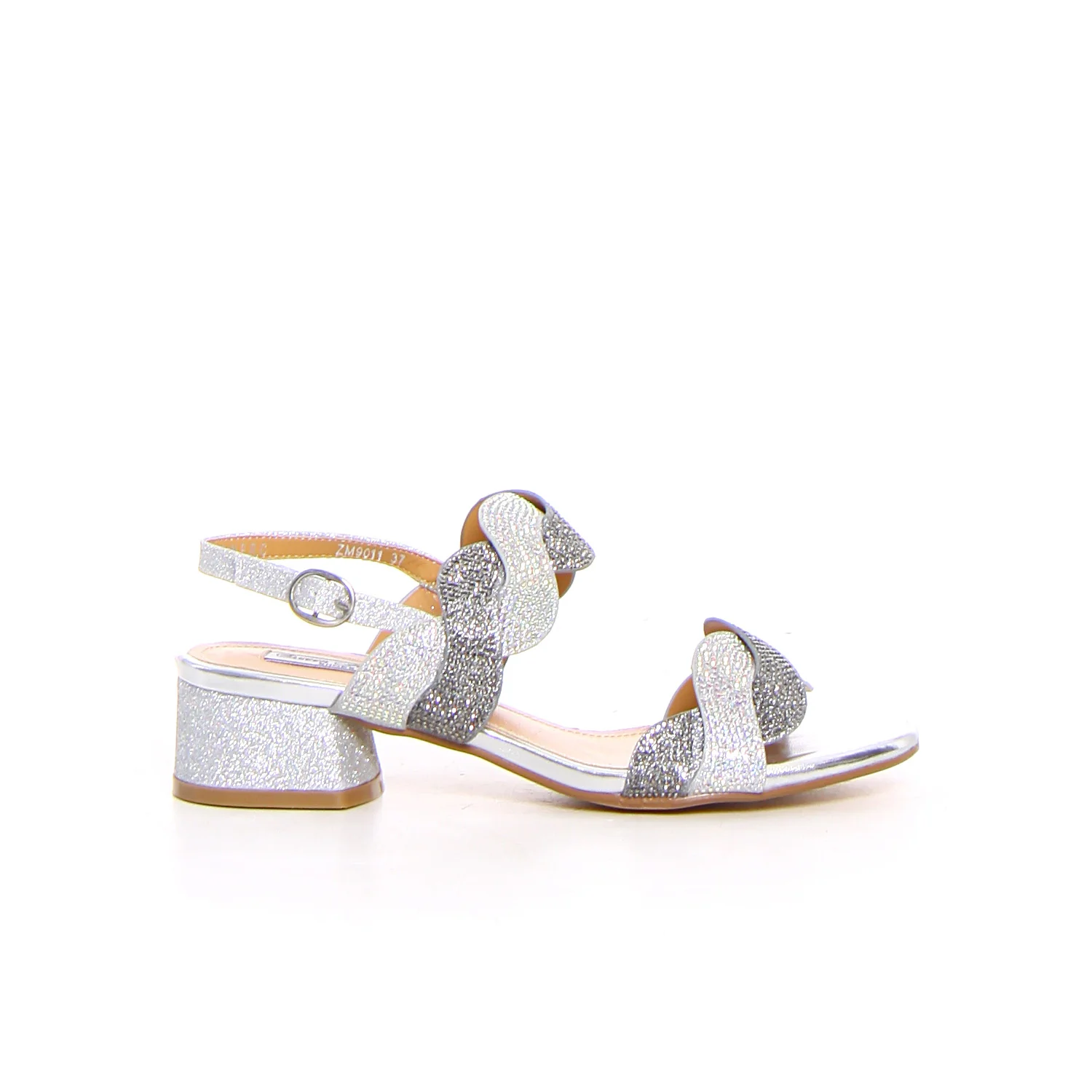 Sandalo con tacco silver