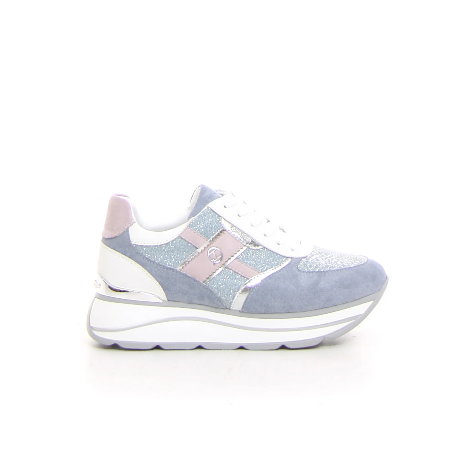 Sneaker con zeppa blu