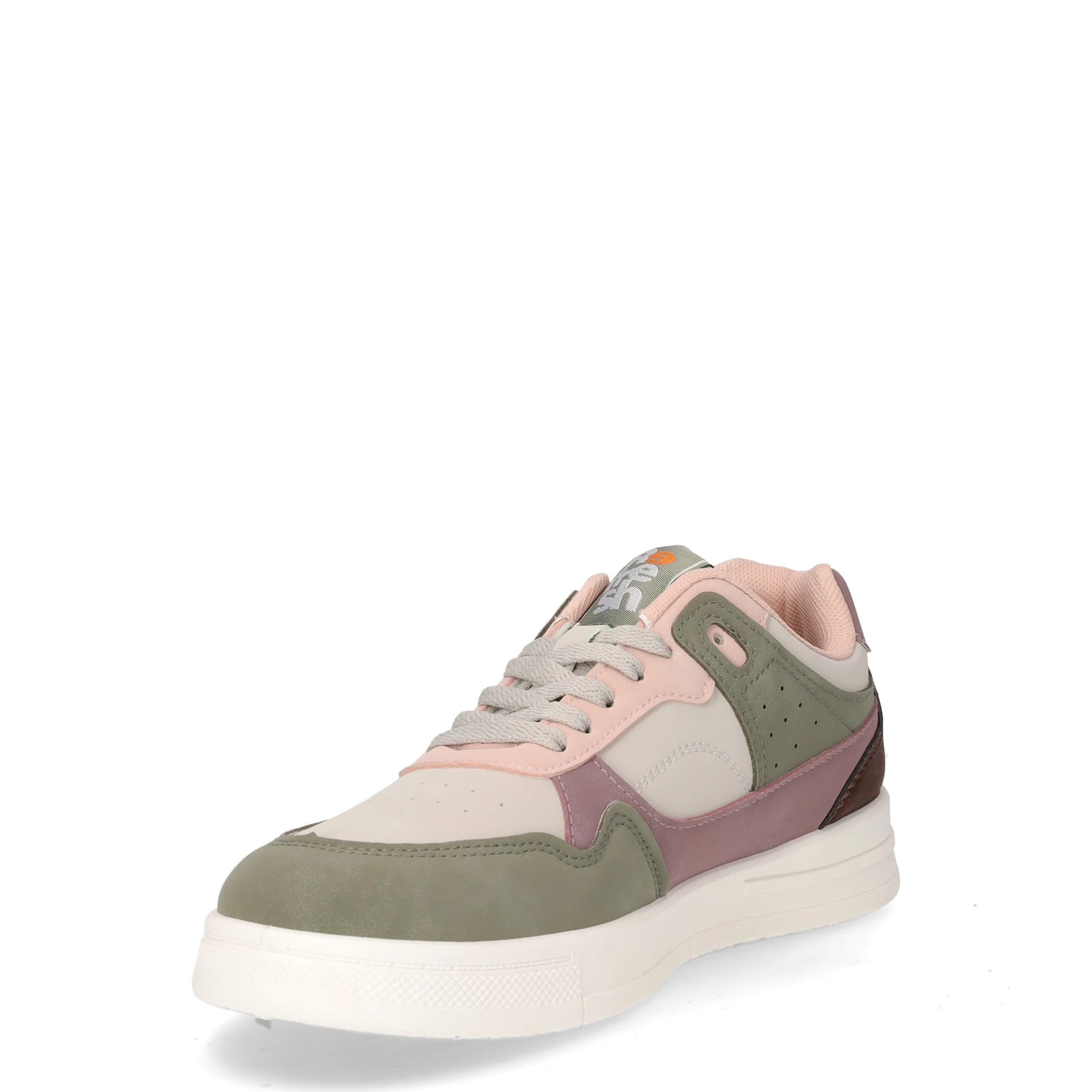 Sneaker in ecopelle kaki grigio rosa - Image 3