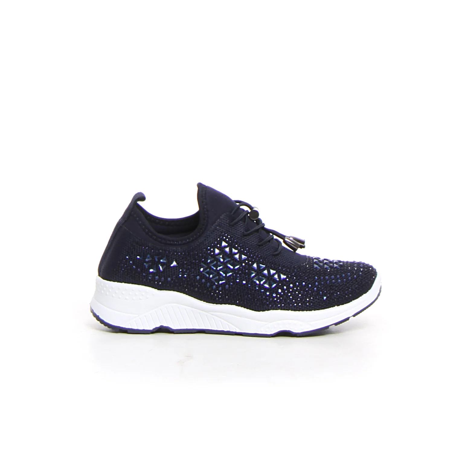 Sneaker con strass navy