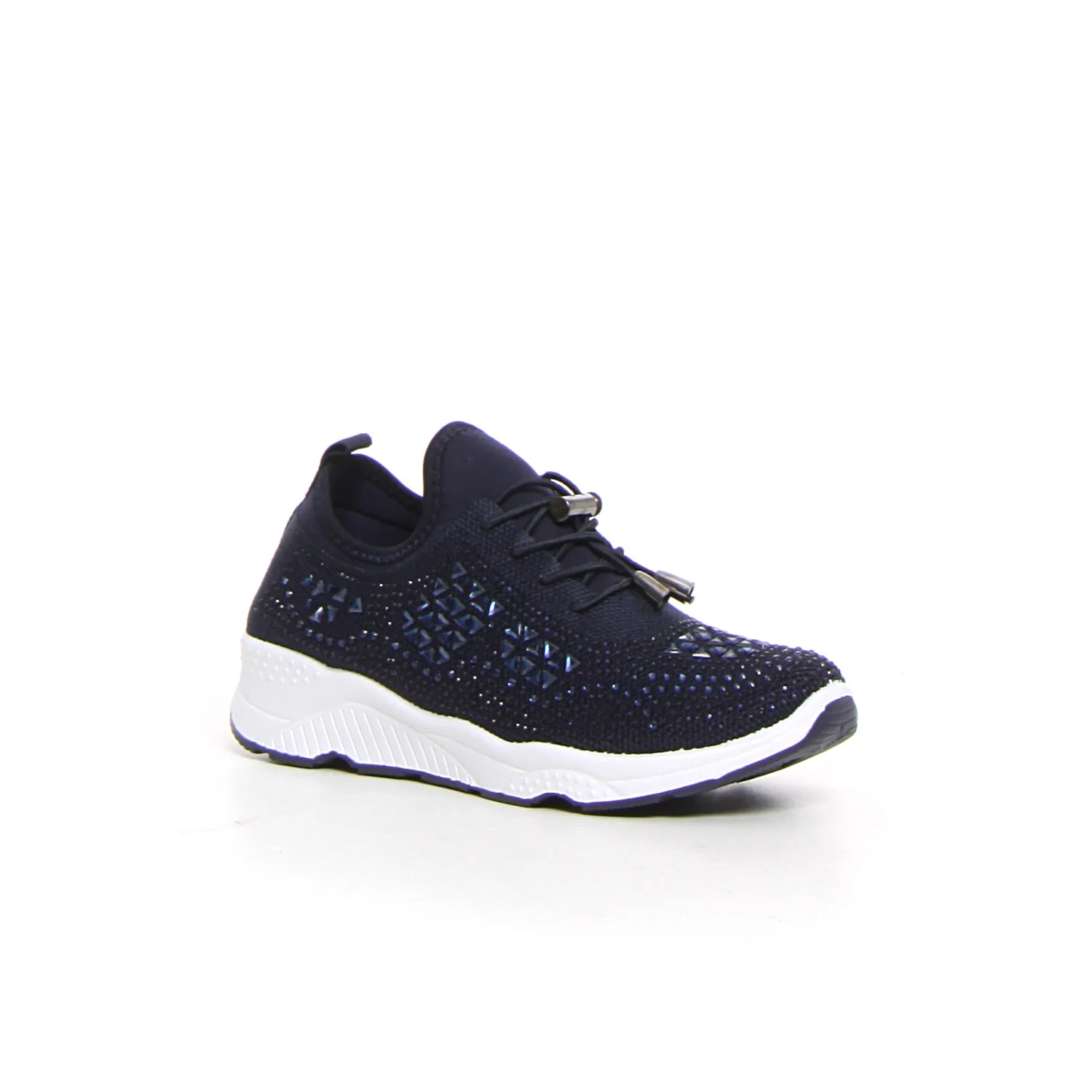 Sneaker con strass navy - Image 2