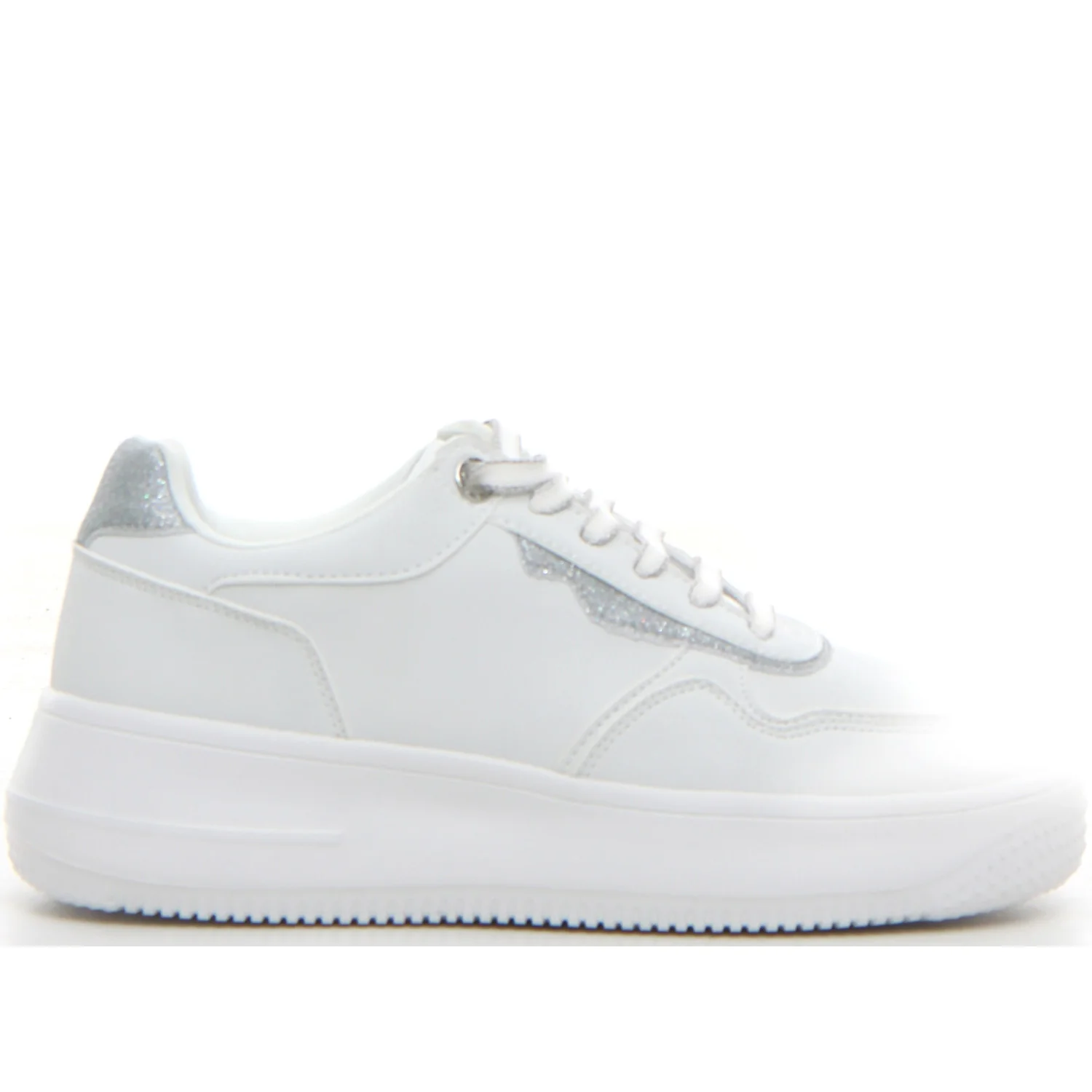 Sneaker con platform silver bianco