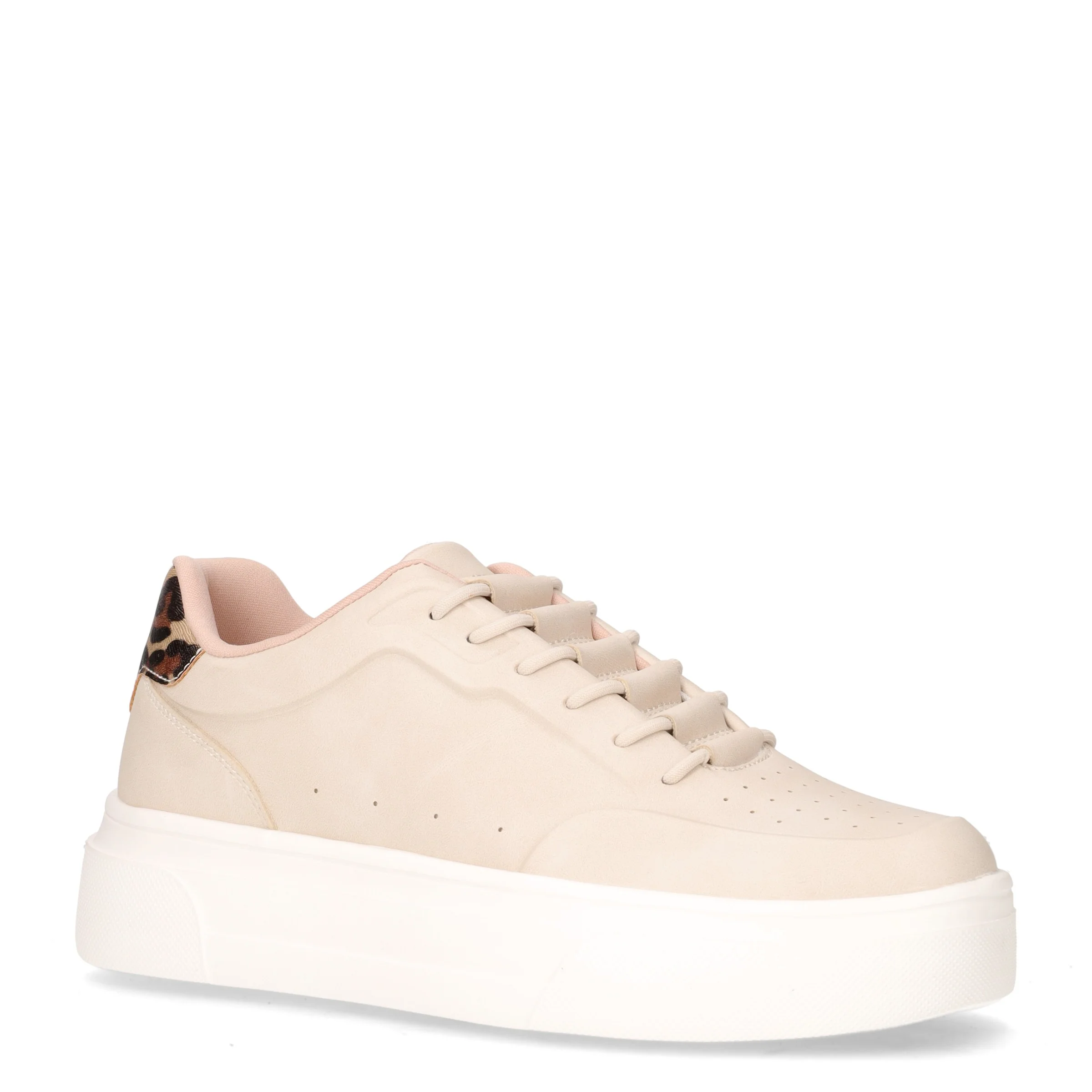 Sneaker in ecopelle con platform beige - Image 2