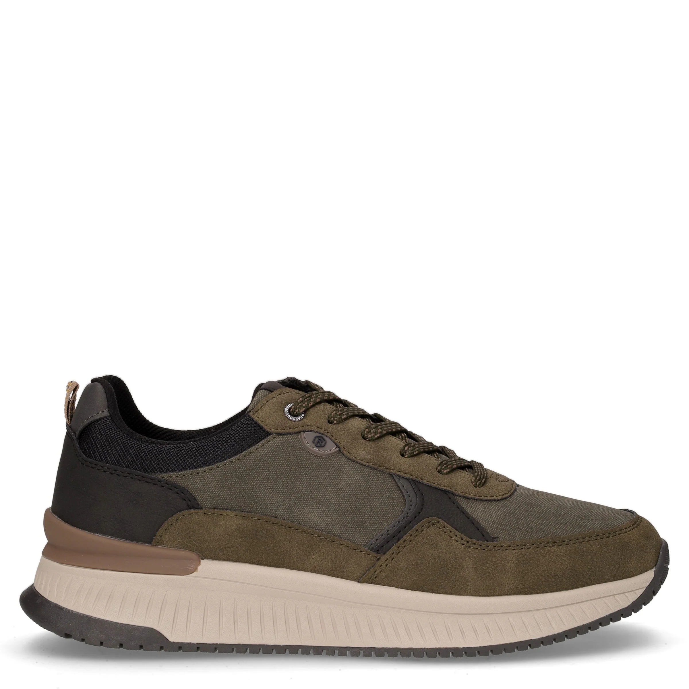 Sneaker in ecopelle kaki
