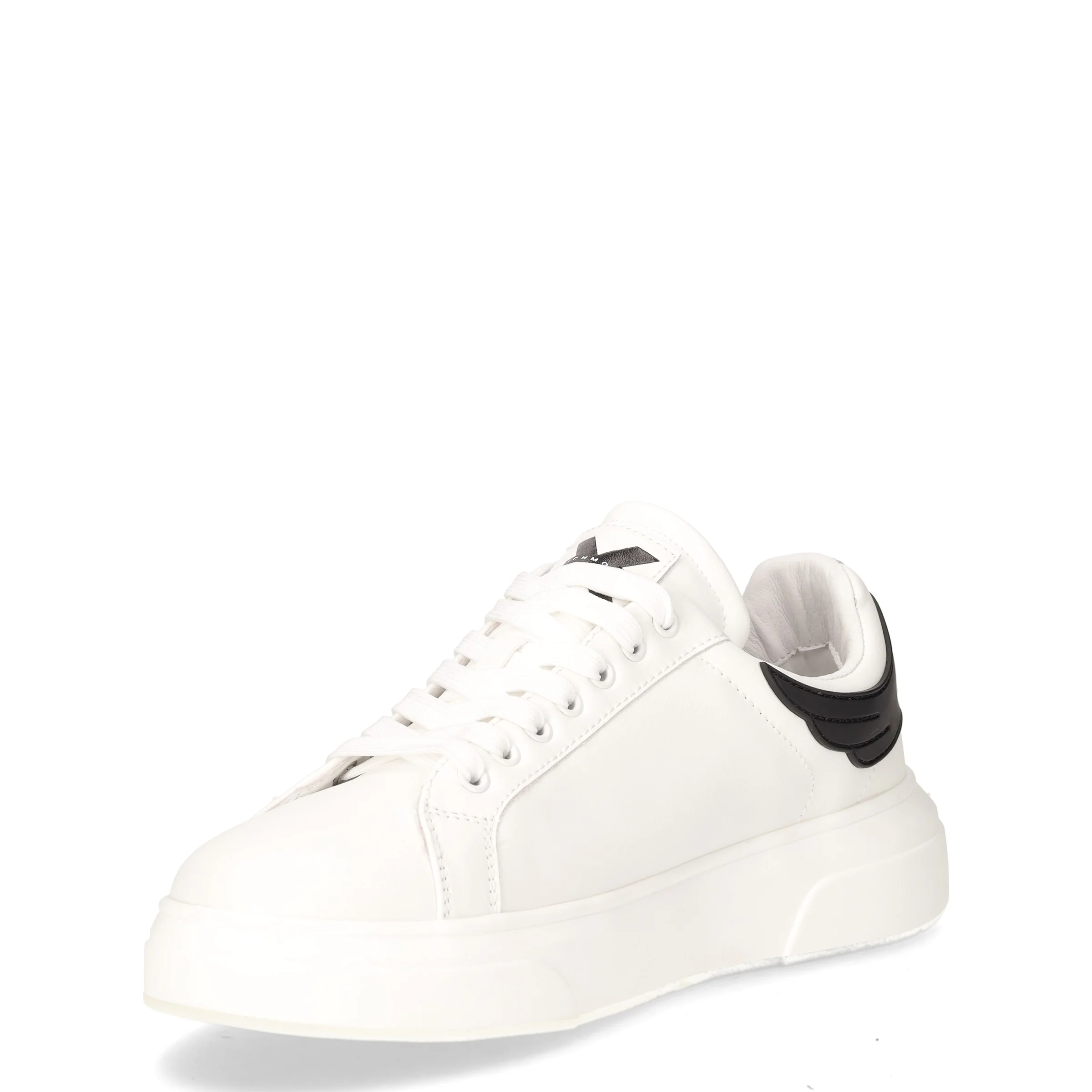 Sneaker in pelle e ecopelle bianco nero - Image 3