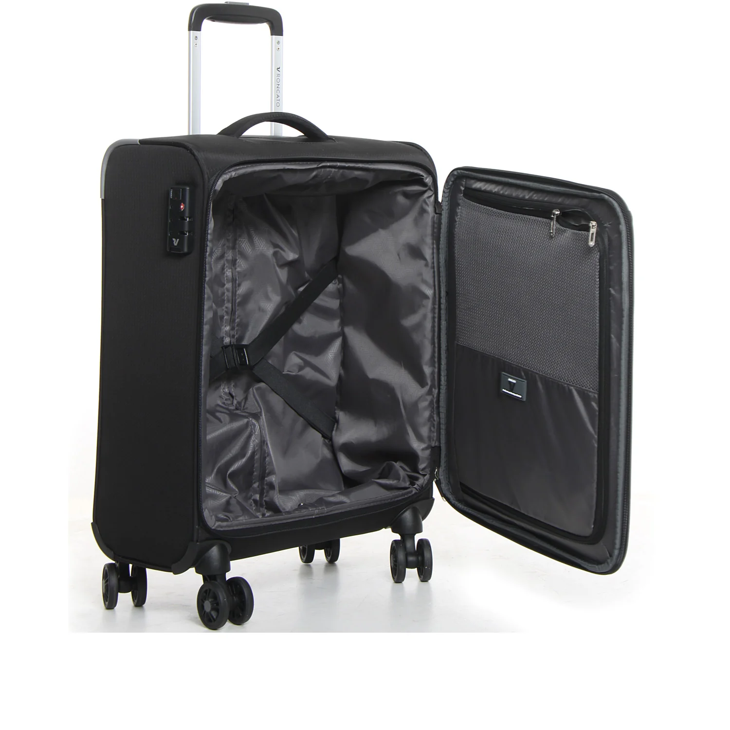 Lite soft spinner bagaglio a mano morbido - 55 cm nero fumo - Image 3