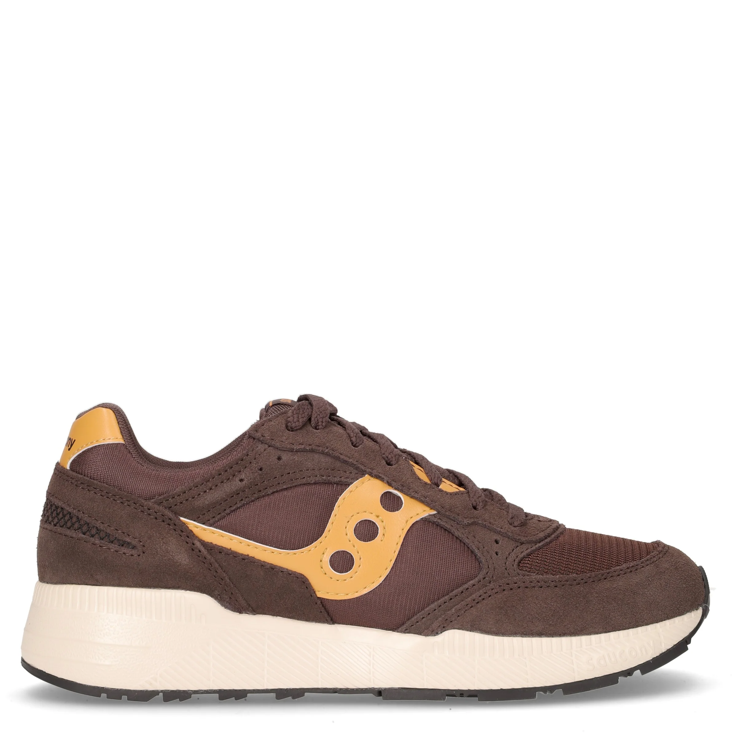 Eclipse sneaker in pelle e tessuto marrone