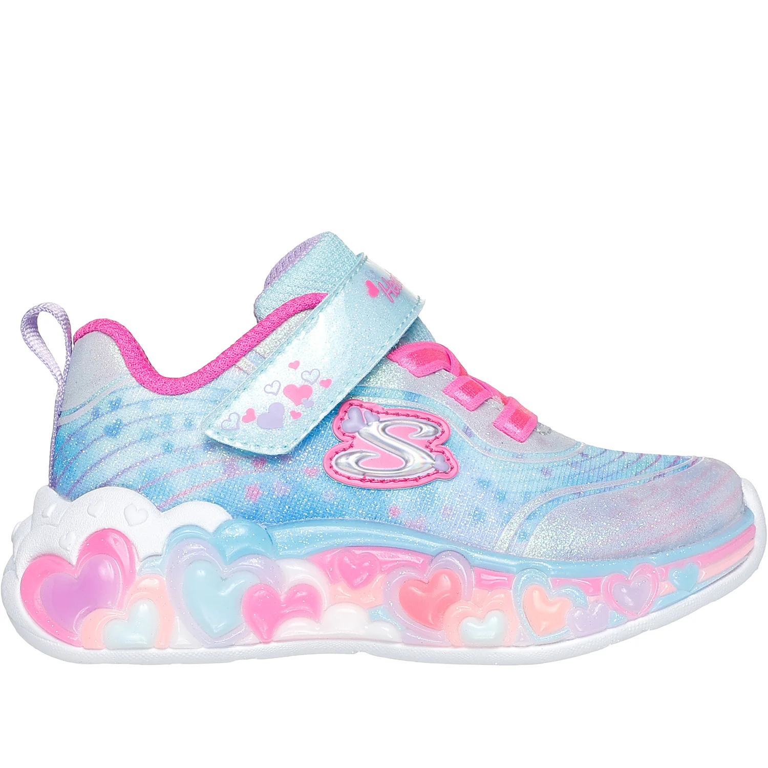 Eternal Heart Lights sneaker con luci bambina light blue muticolor