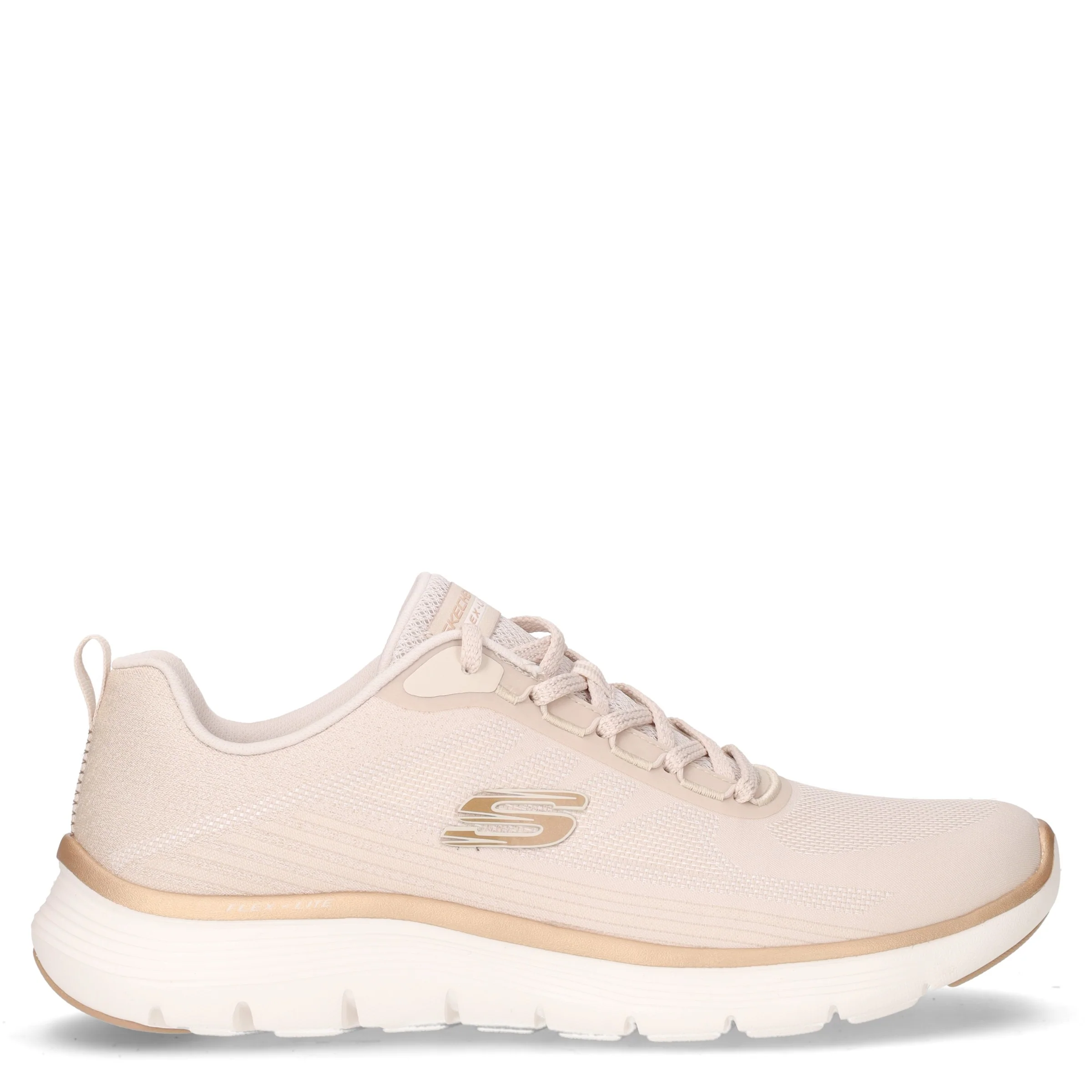 Flex Appeal 5.0 Elegant Glow sneaker in tessuto naturale oro