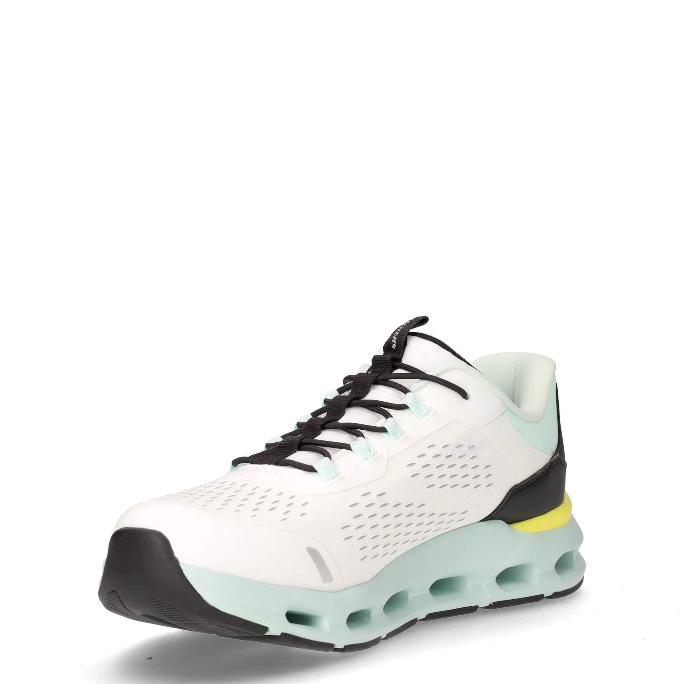 Glide Step Vista Lane sneaker slip ins ragazza in tessuto bianco nero turchese - Image 3