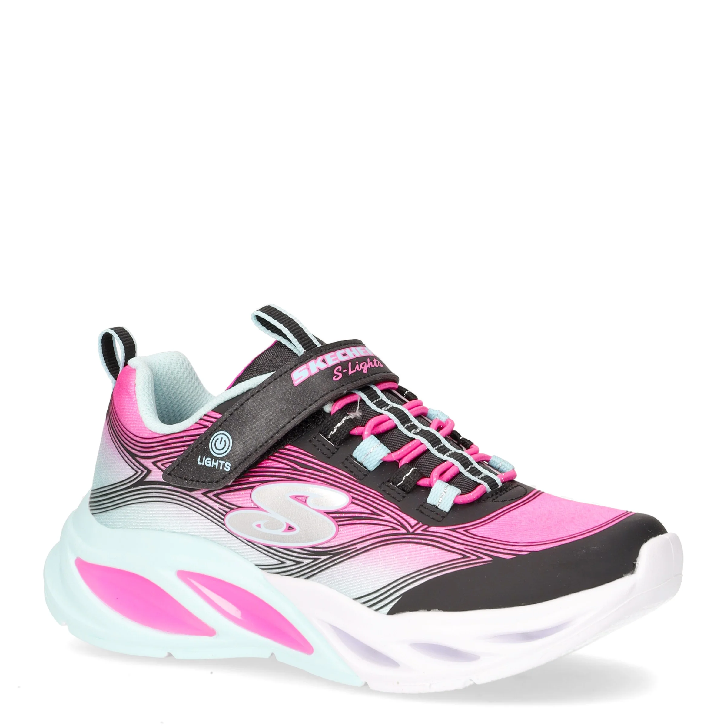 S Lights Cosmic Glow sneaker con luci bambina nero rosa - Image 2
