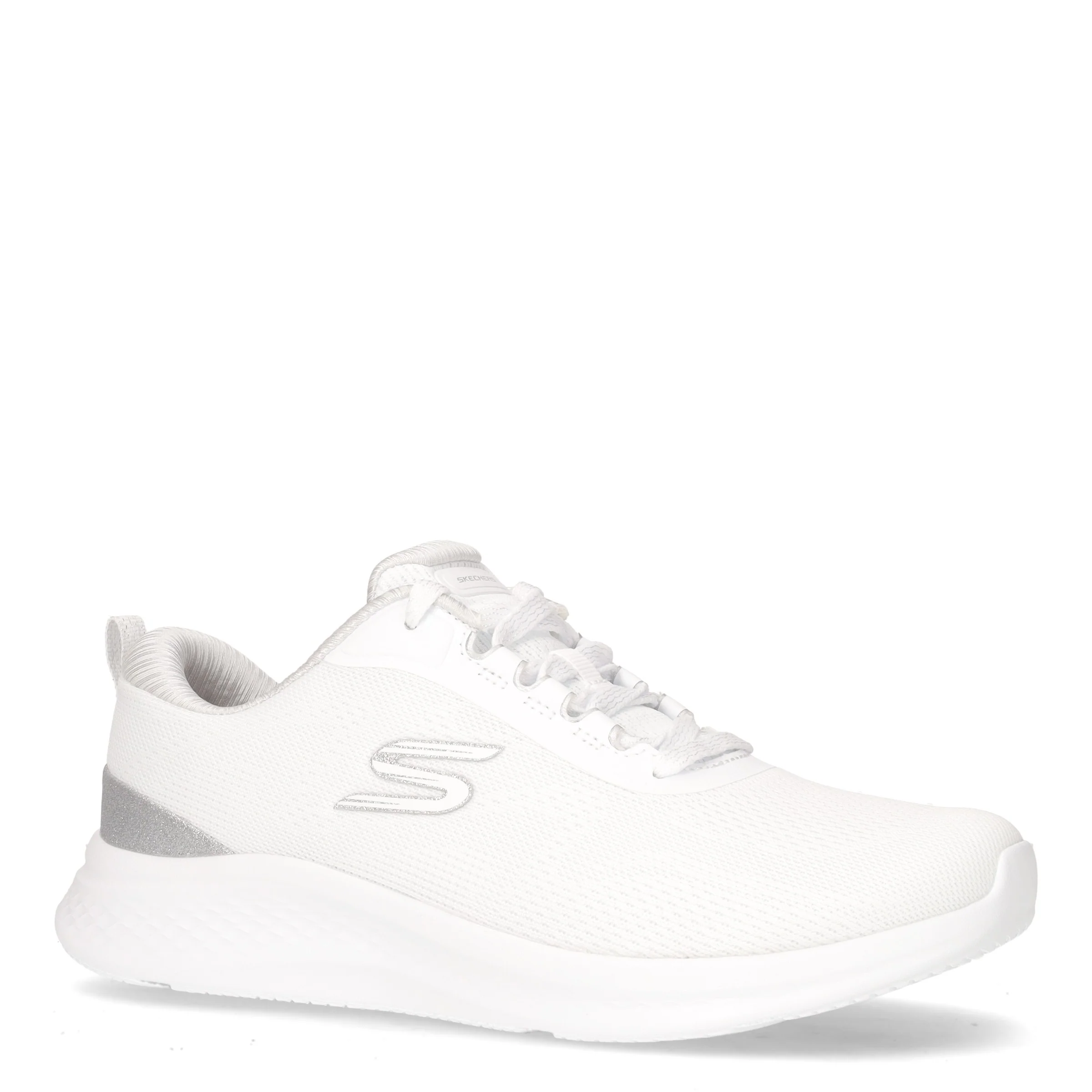 Skech Lite Pro 2.0 Brilliant Shimmer sneaker in tessuto bianco argento - Image 2
