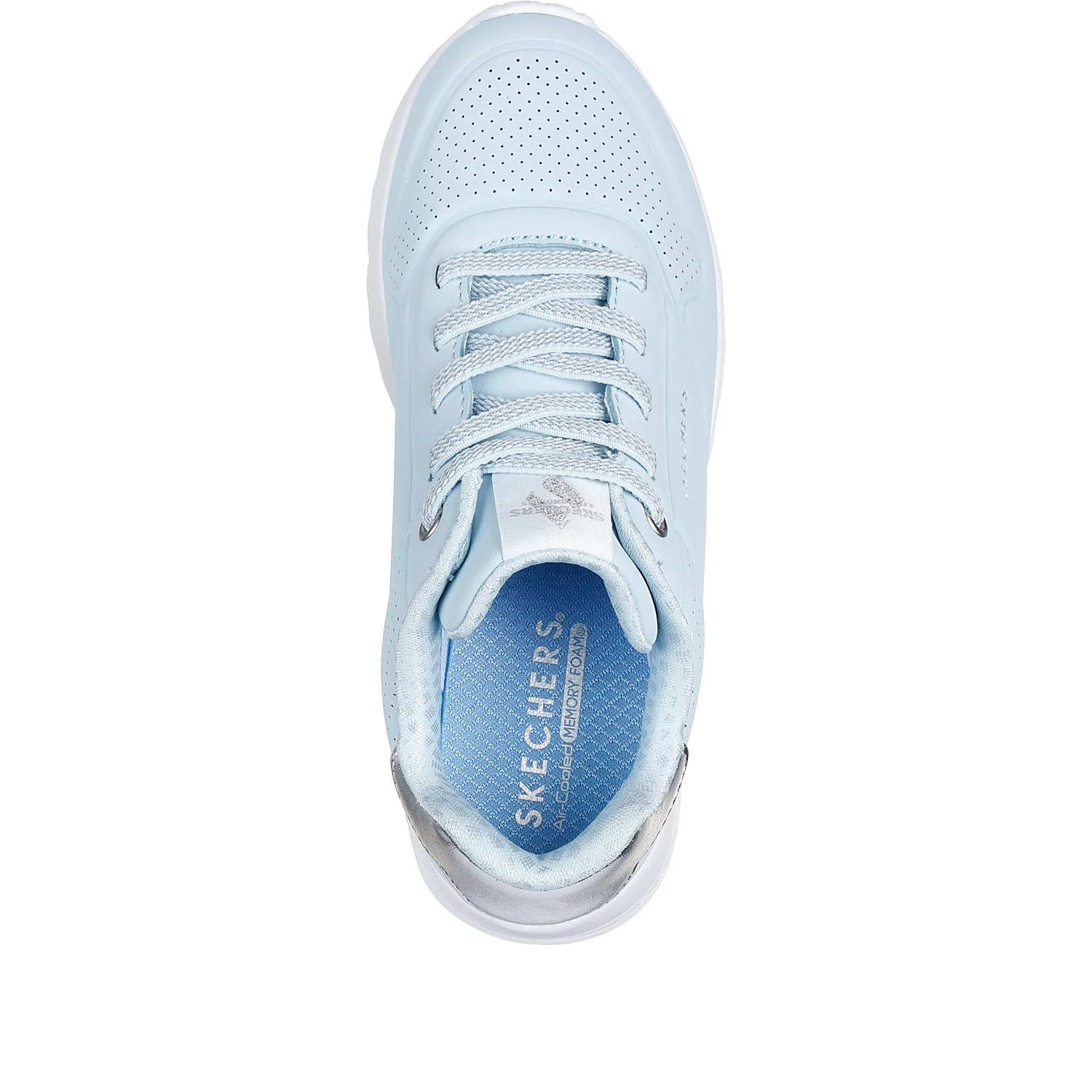 Uno Lite Metallic Mode sneaker bambina light blue silver - Image 4