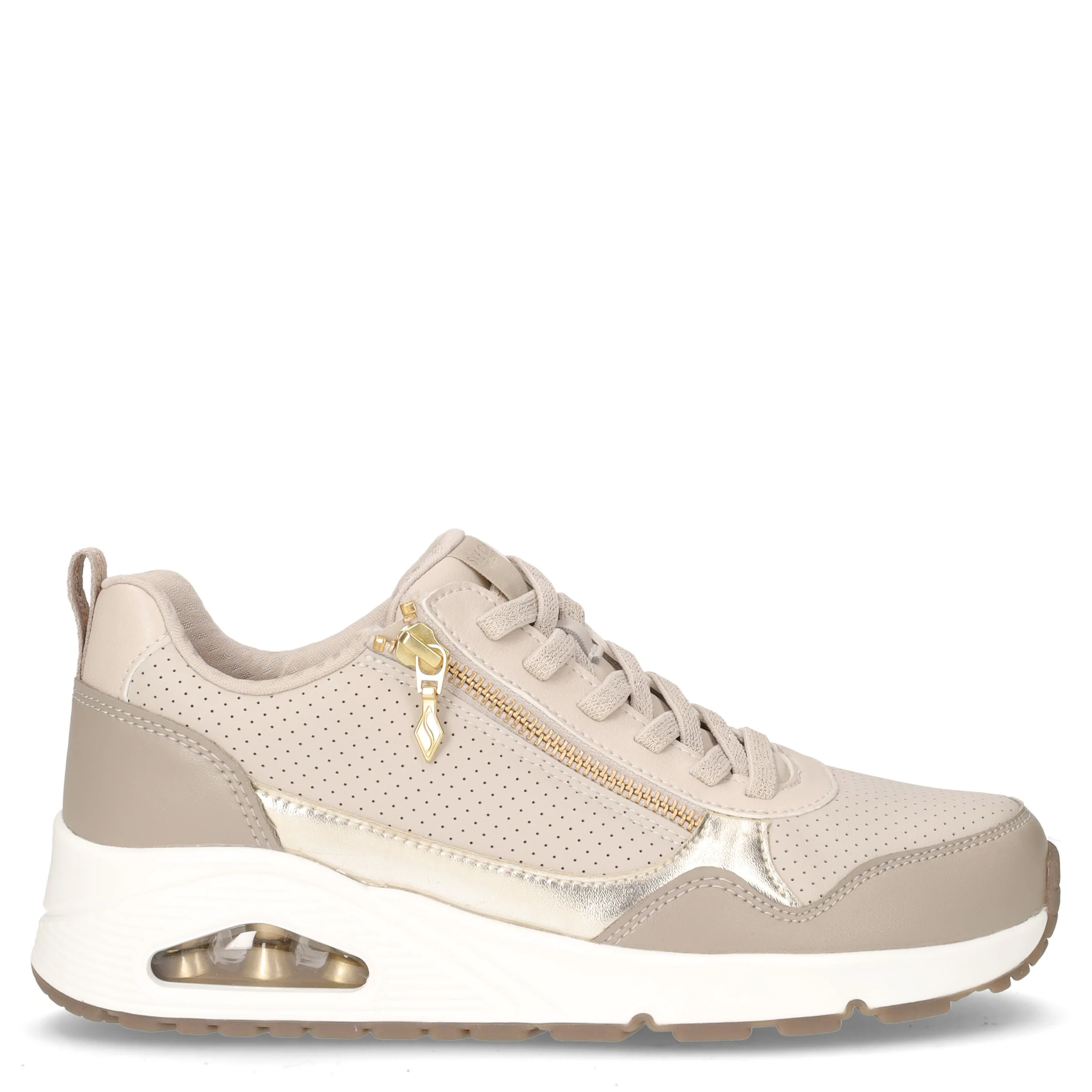 Uno Metallic Sliders sneaker in ecopelle taupe