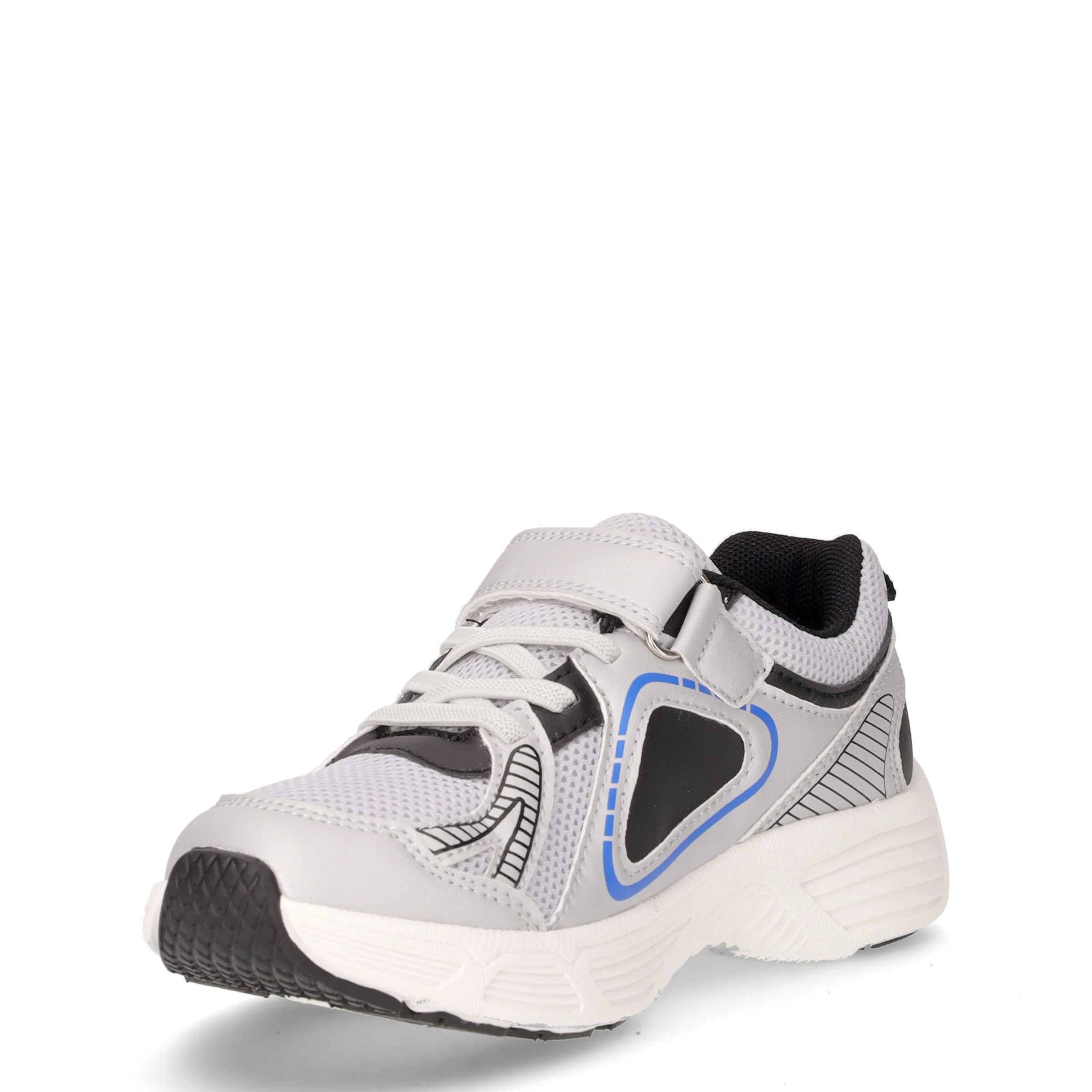 Sneaker da bambino con strappo in tessuto grigio - Image 3