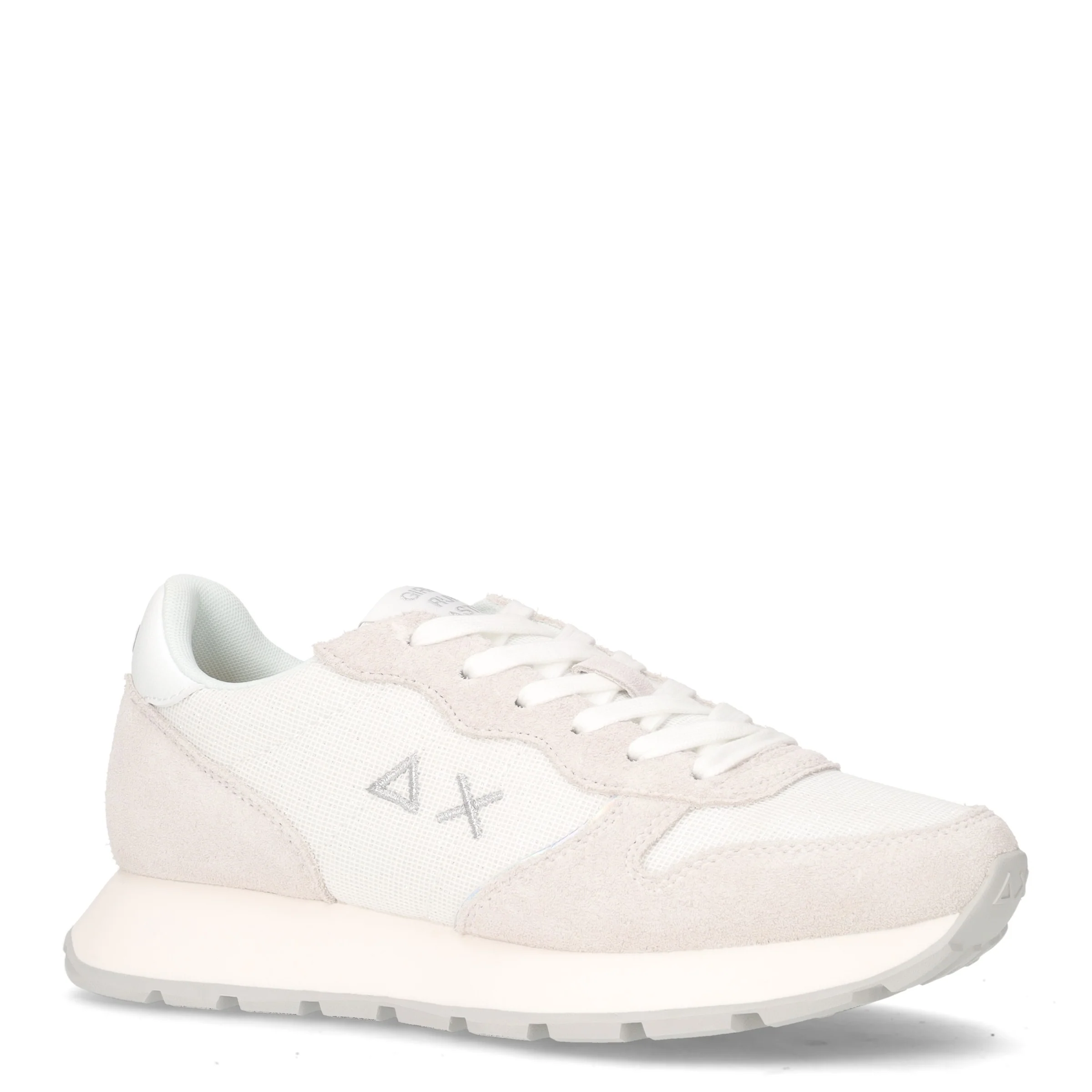 Ally Glitter Textile sneaker in pelle e tessuto bianco - Image 2