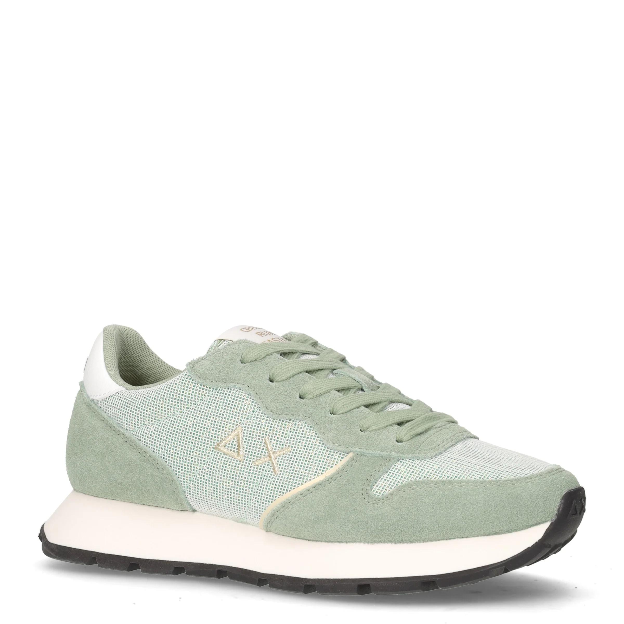 Ally Glitter Textile sneaker in pelle e tessuto verde - Image 2