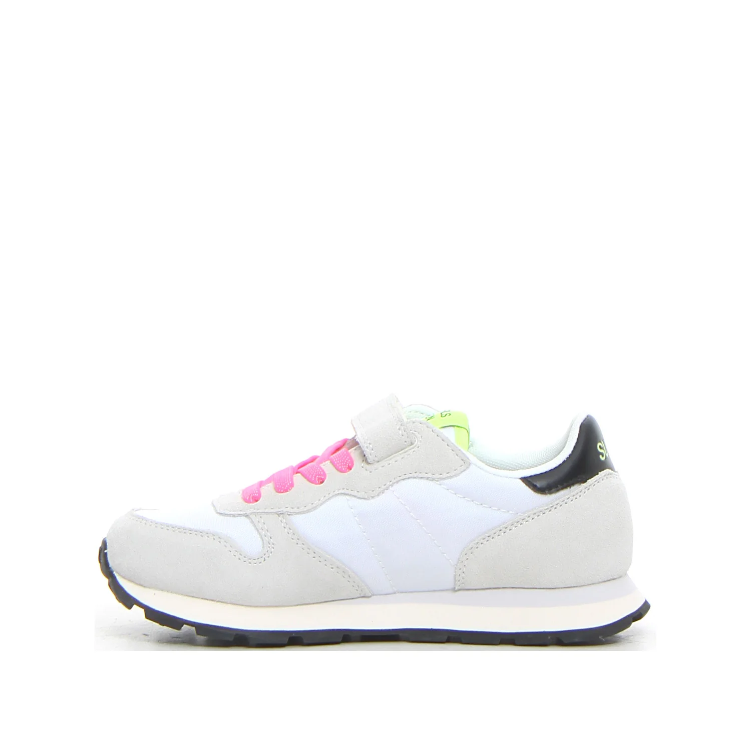 Ally Solid Nylon sneaker bambina bianco fuxia fluo - Image 2