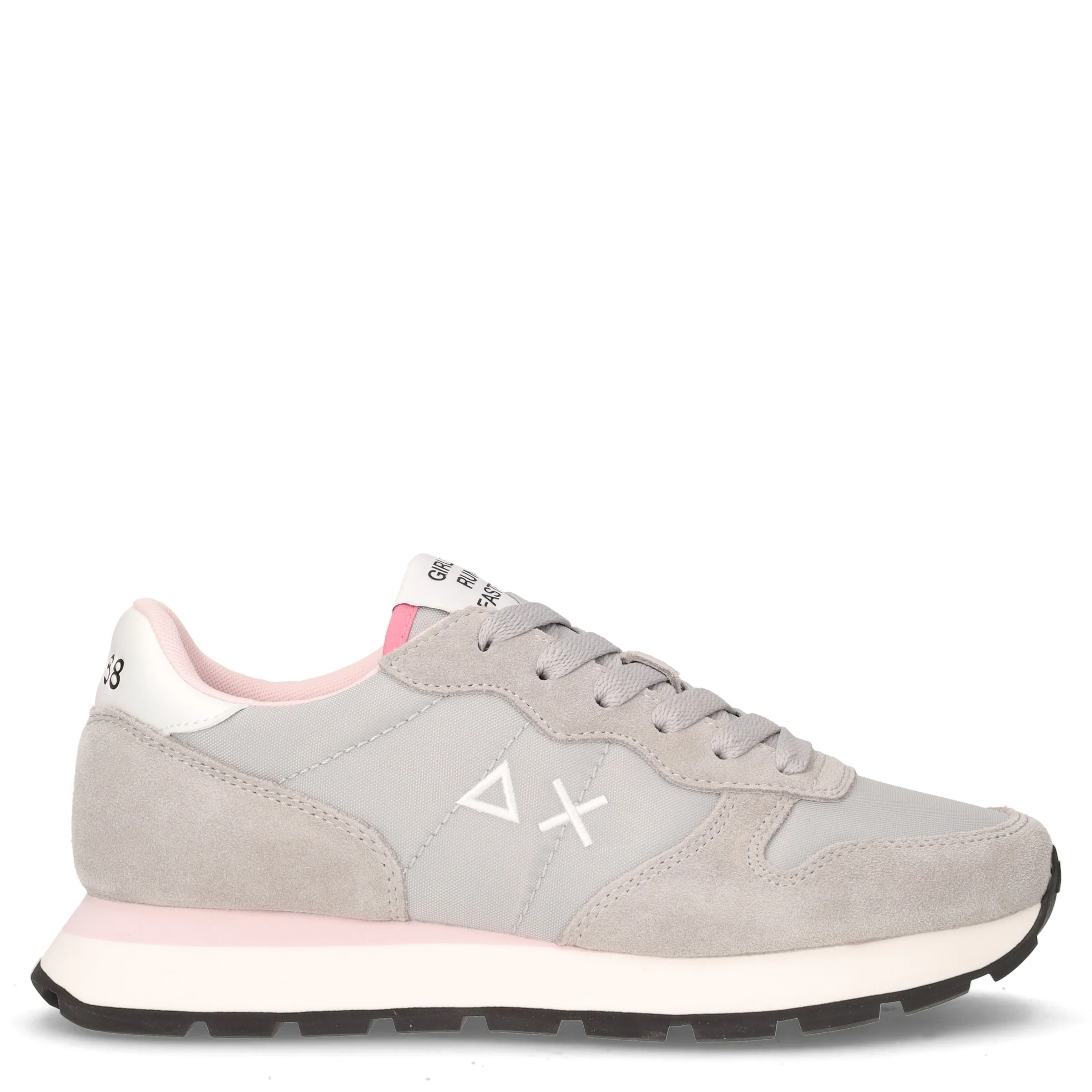 Ally Solid sneaker in pelle e tessuto grigio