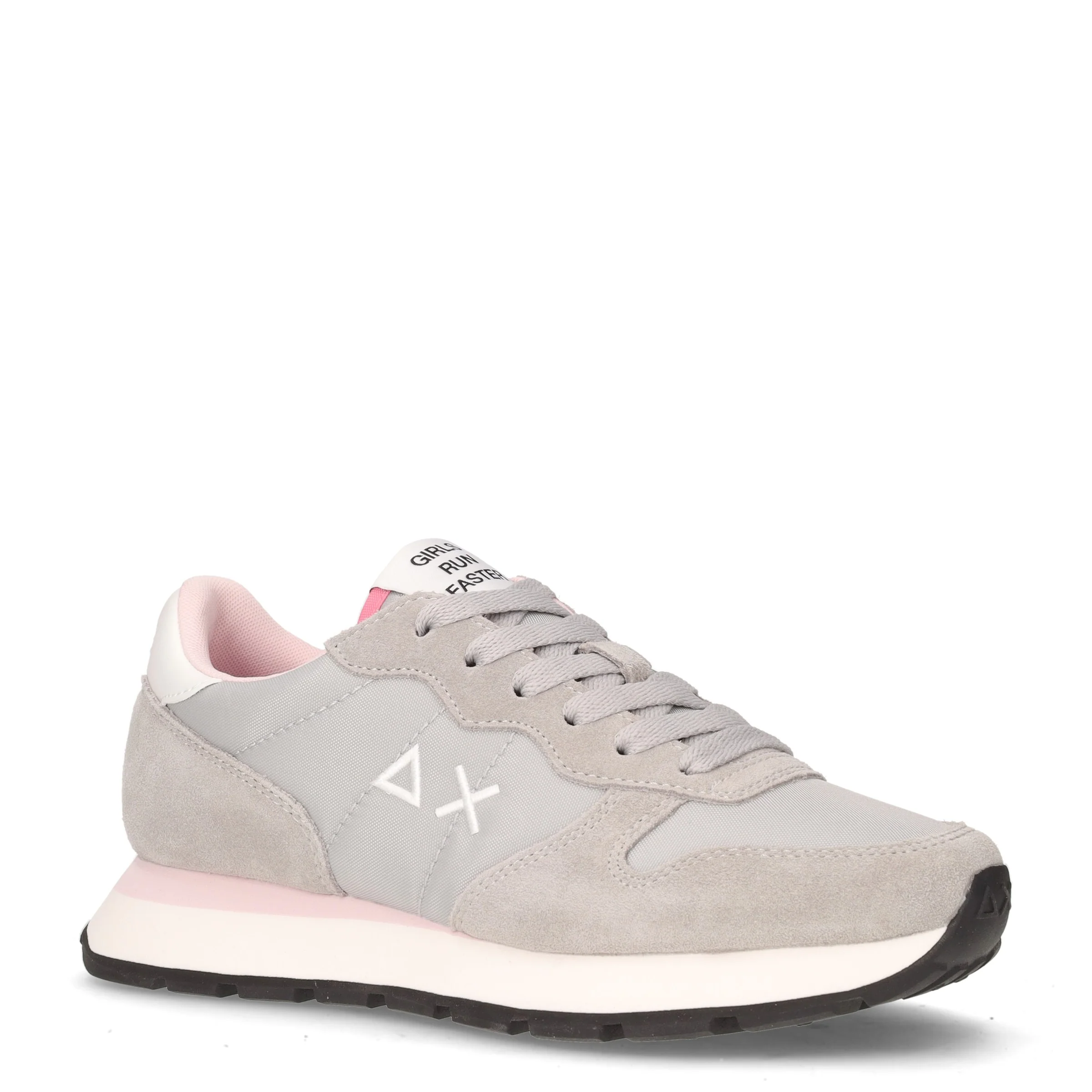 Ally Solid sneaker in pelle e tessuto grigio - Image 2