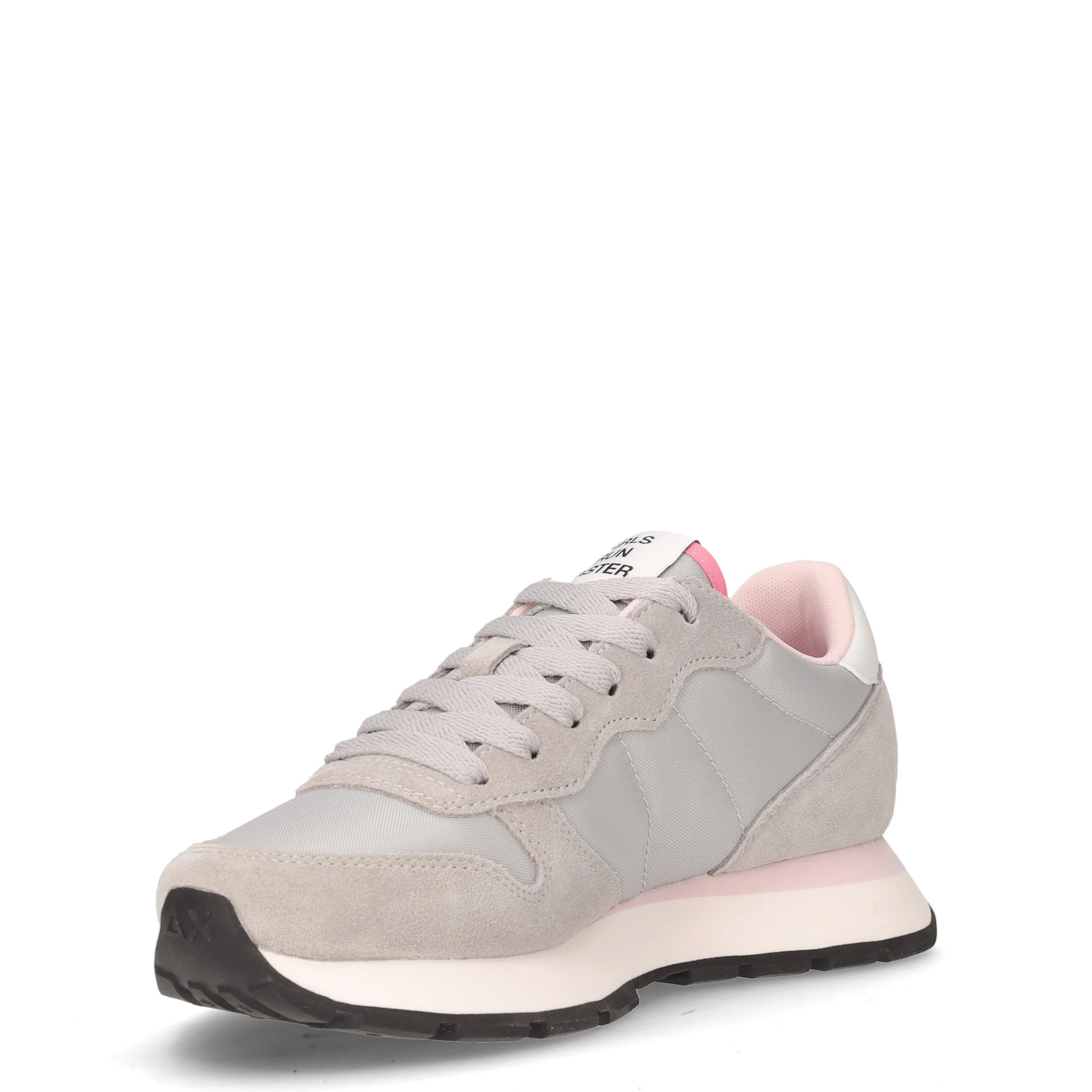 Ally Solid sneaker in pelle e tessuto grigio - Image 3