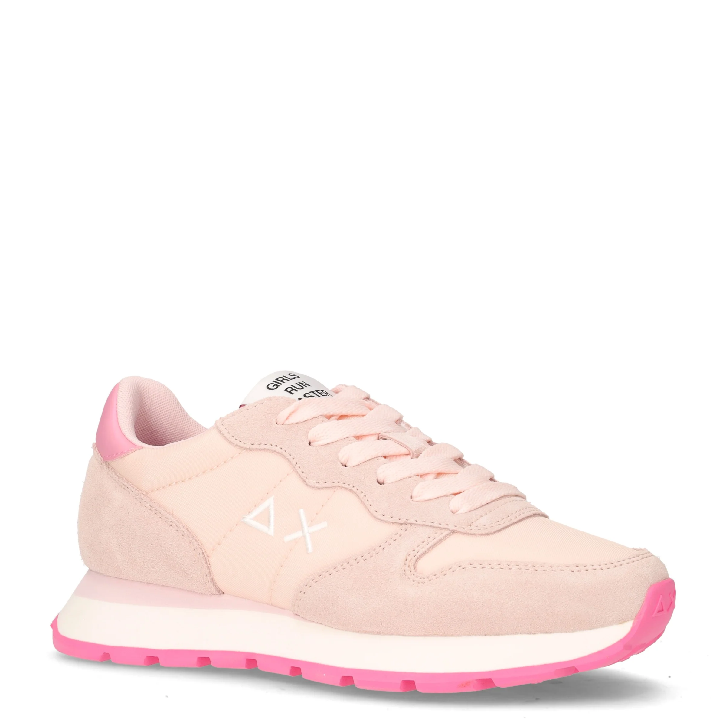 Ally Solid sneaker in pelle e tessuto porcellana - Image 2
