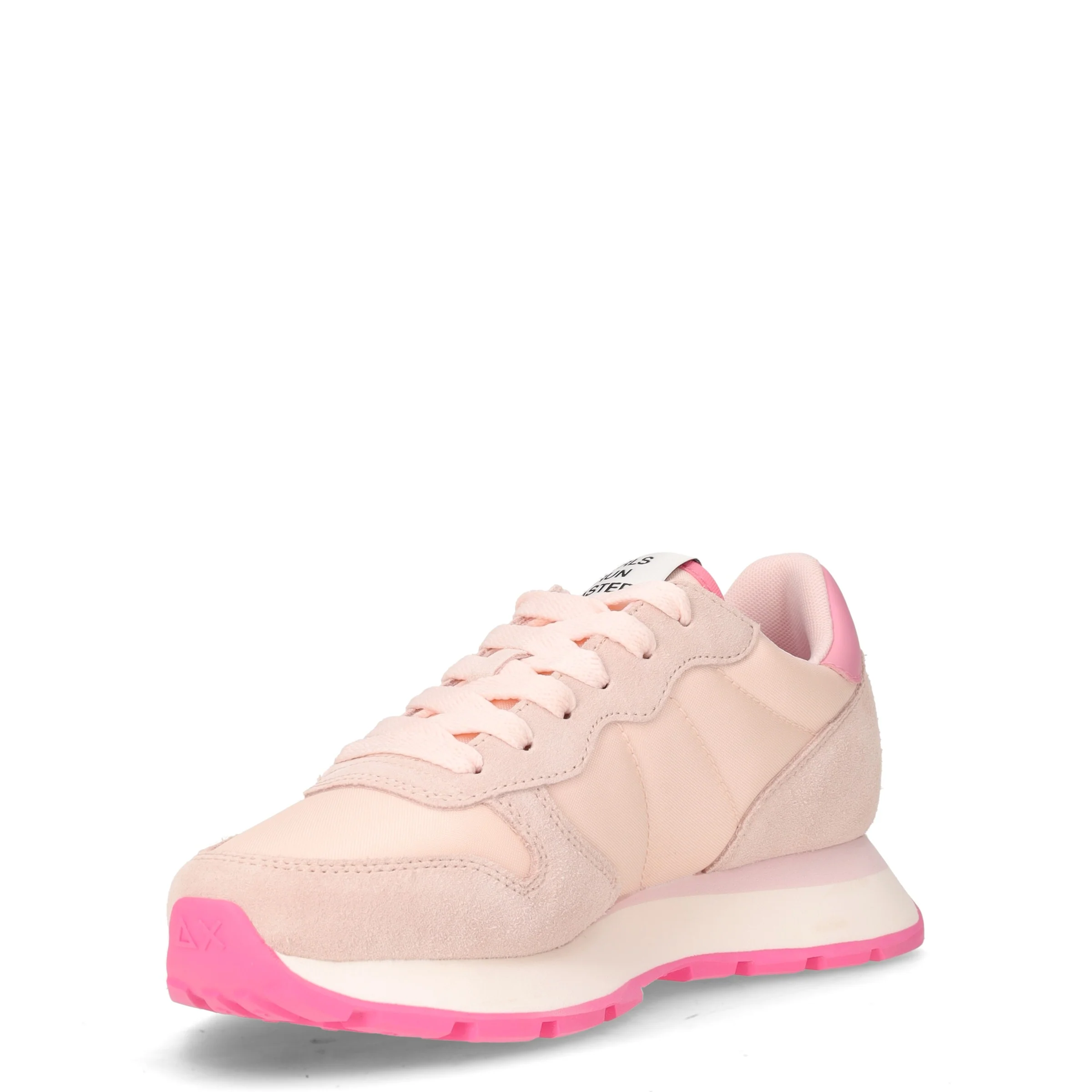 Ally Solid sneaker in pelle e tessuto porcellana - Image 3