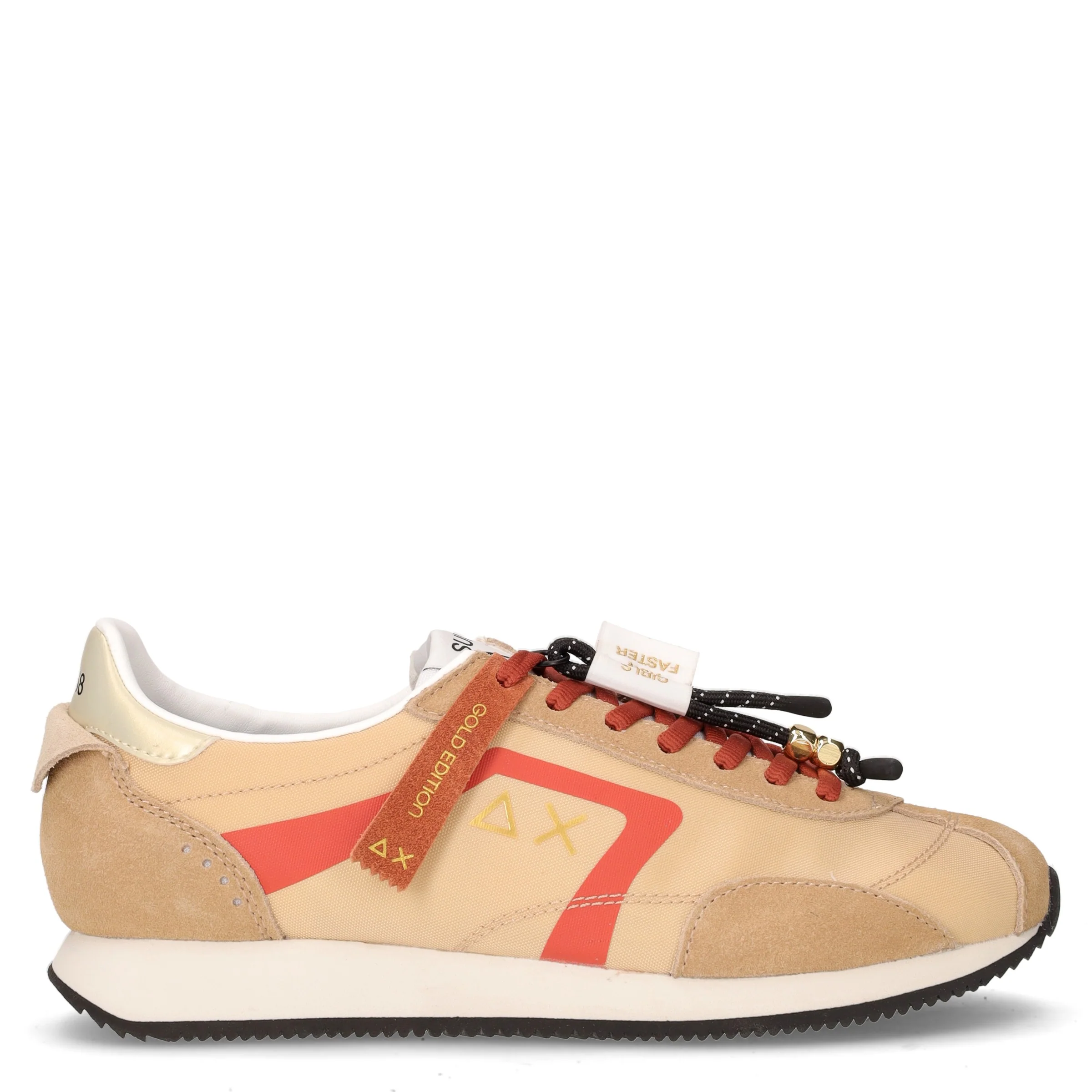 Easy Runner sneaker in tessuto e pelle beige