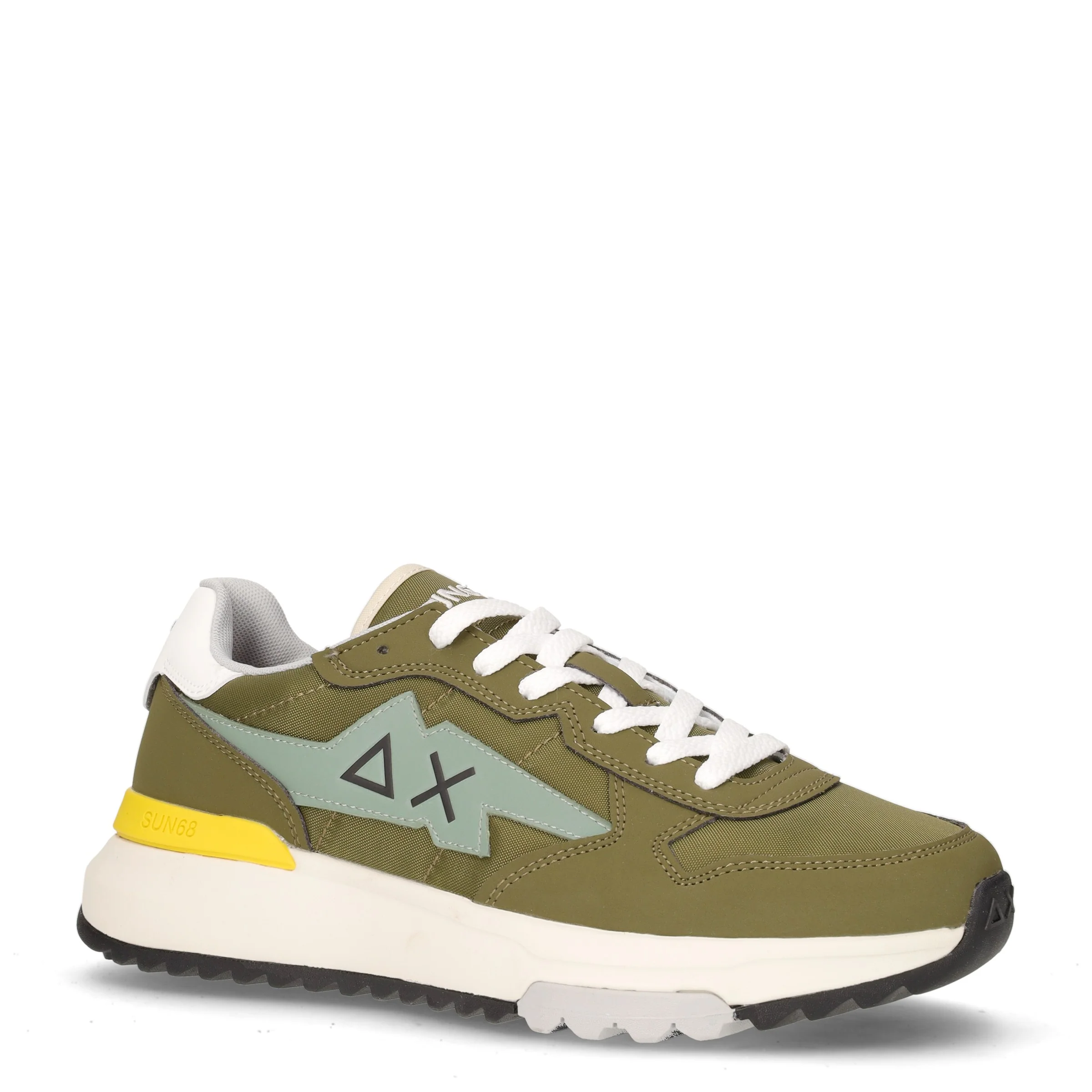 Niki 2.0 Solid sneaker in pelle e tessuto militare - Image 2