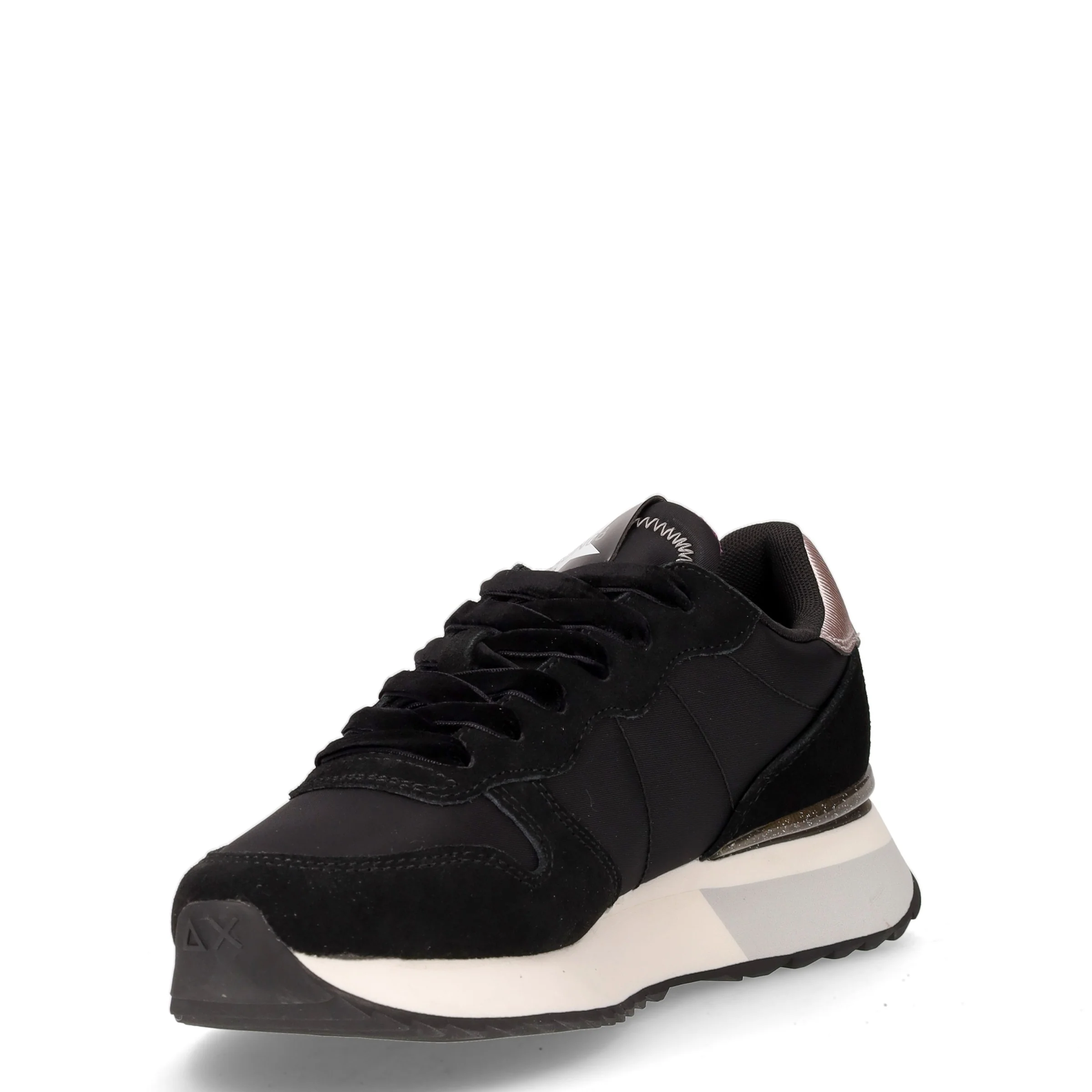 Starlight Glitter Logo sneaker in pelle e tessuto nero - Image 3