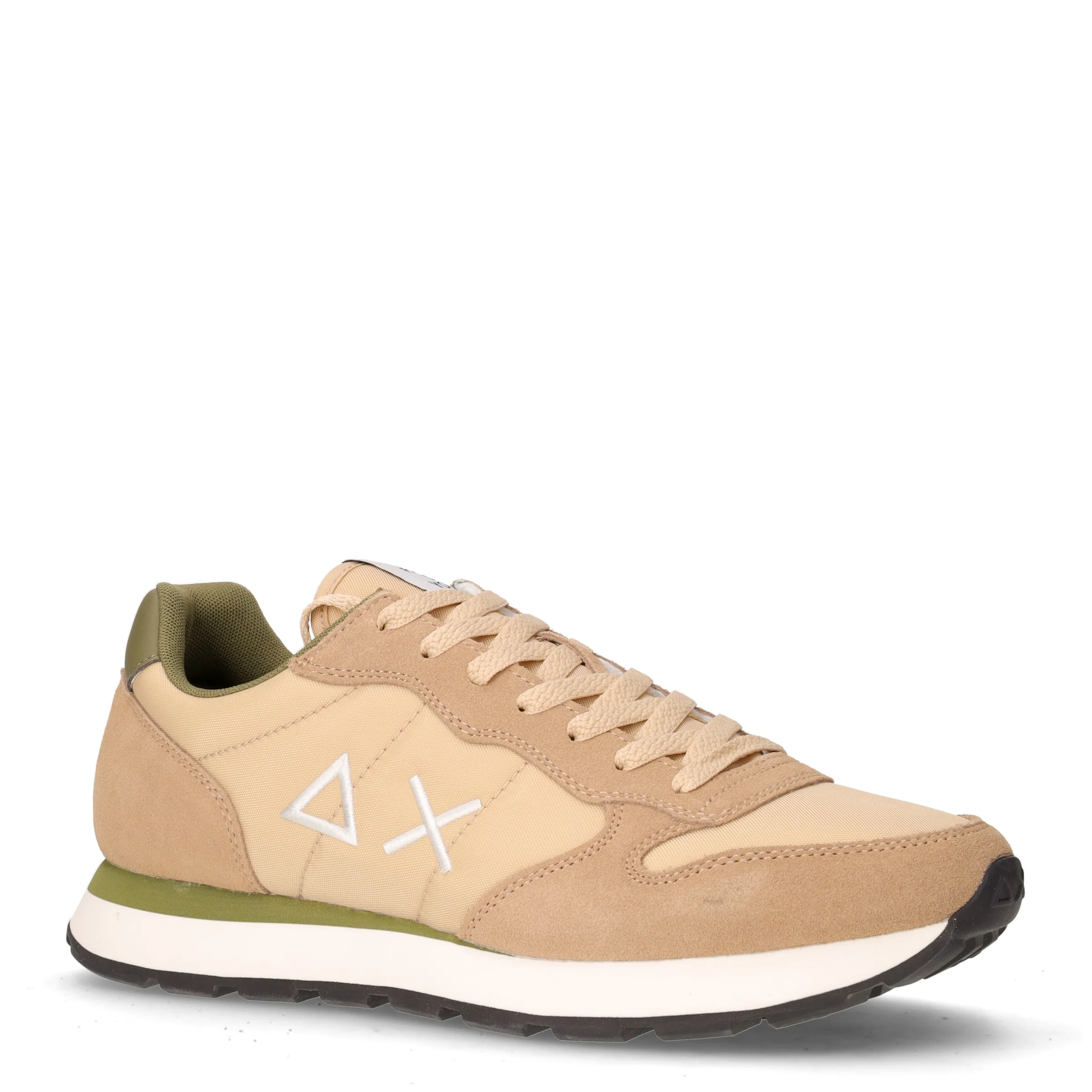Tom Solid sneaker in pelle e tessuto beige - Image 2