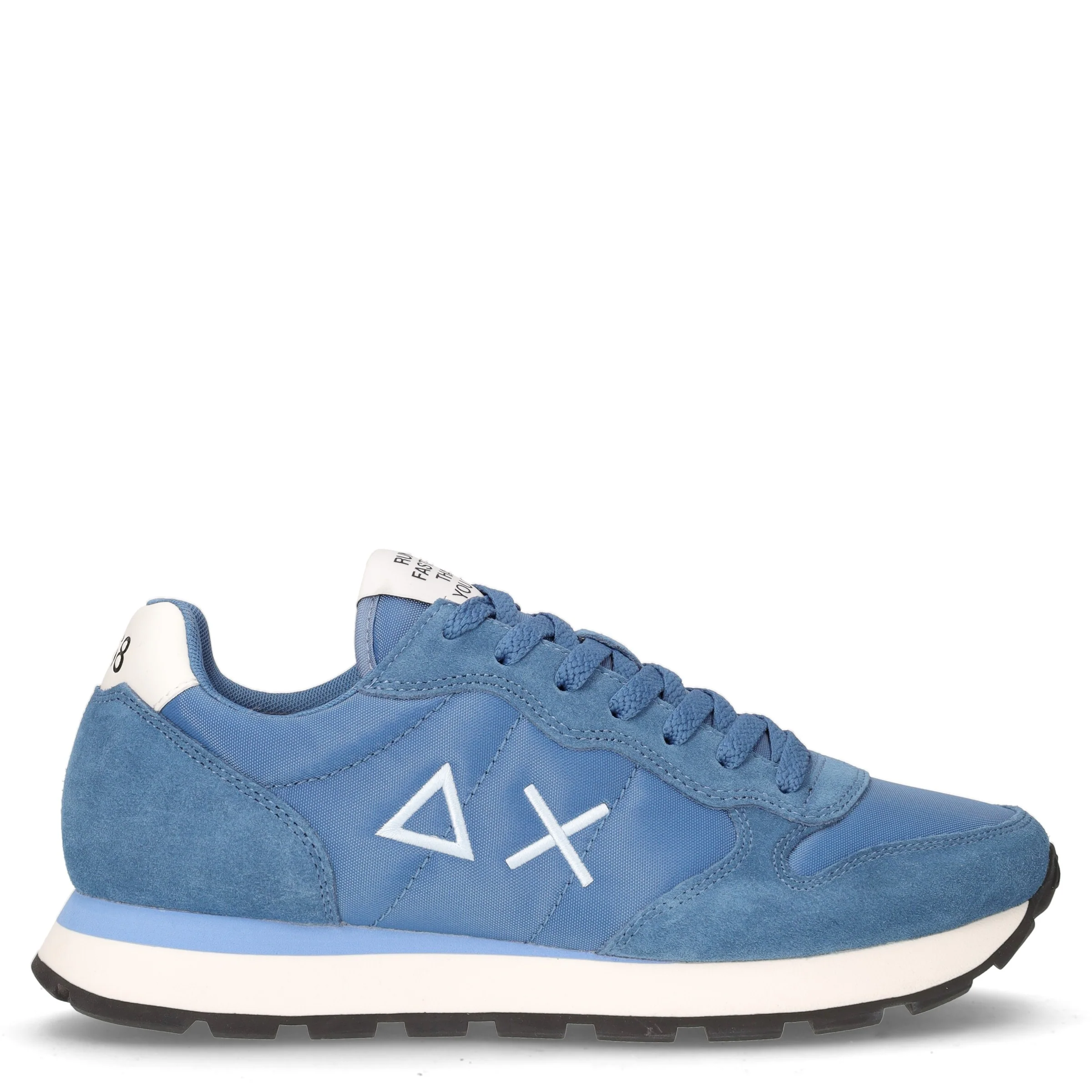 Tom Solid sneaker in tessuto e pelle avio