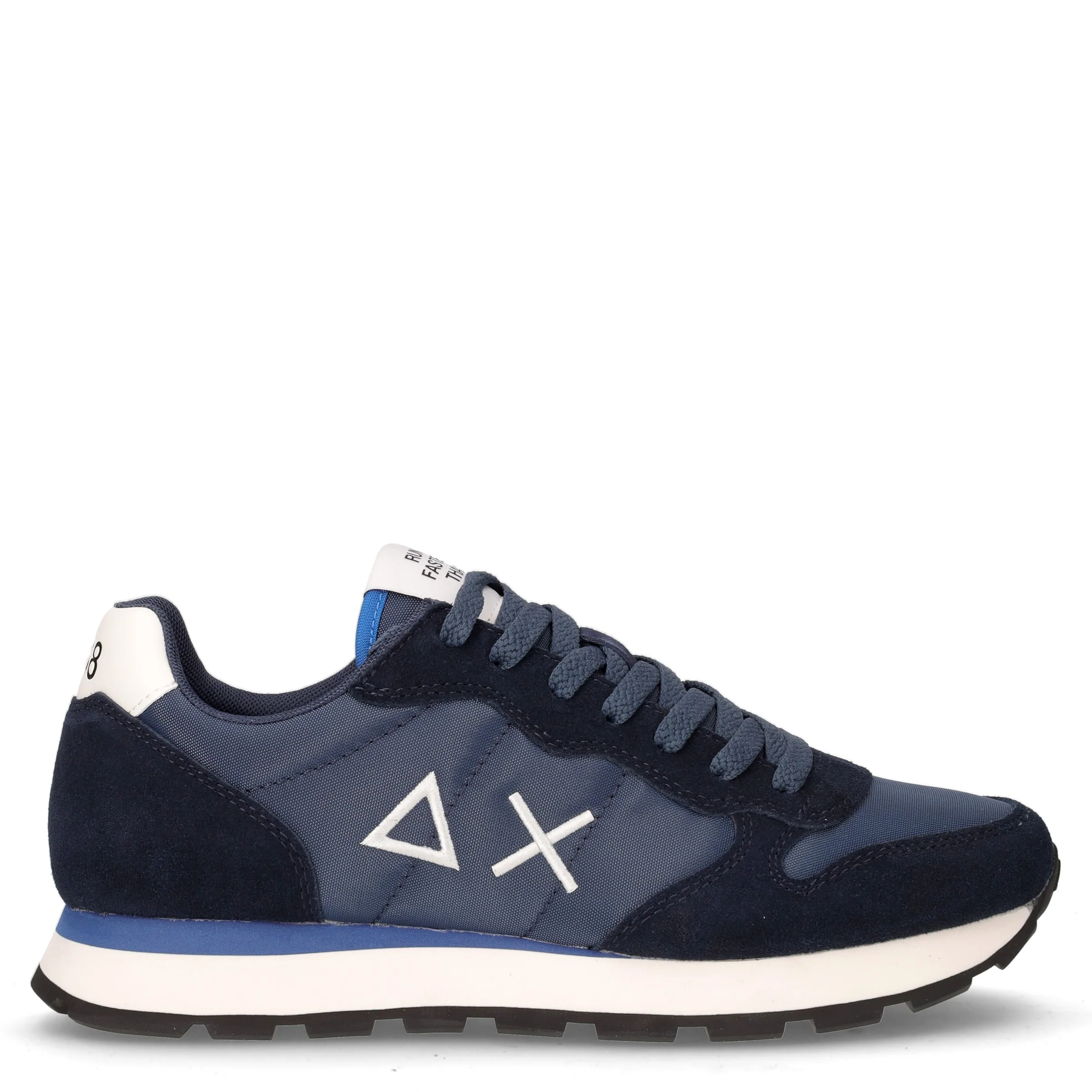 Tom Solid sneaker in tessuto e pelle navy blu