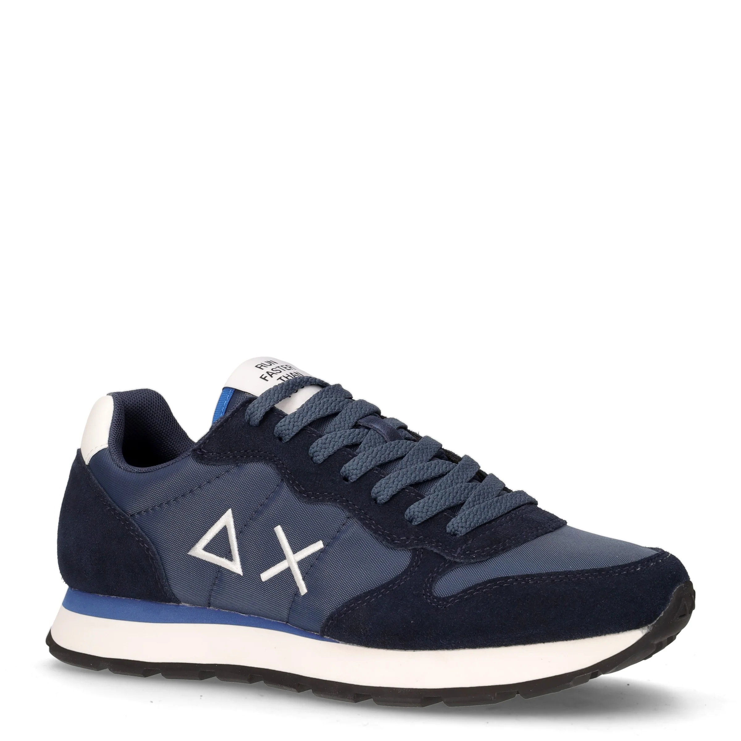 Tom Solid sneaker in tessuto e pelle navy blu - Image 2