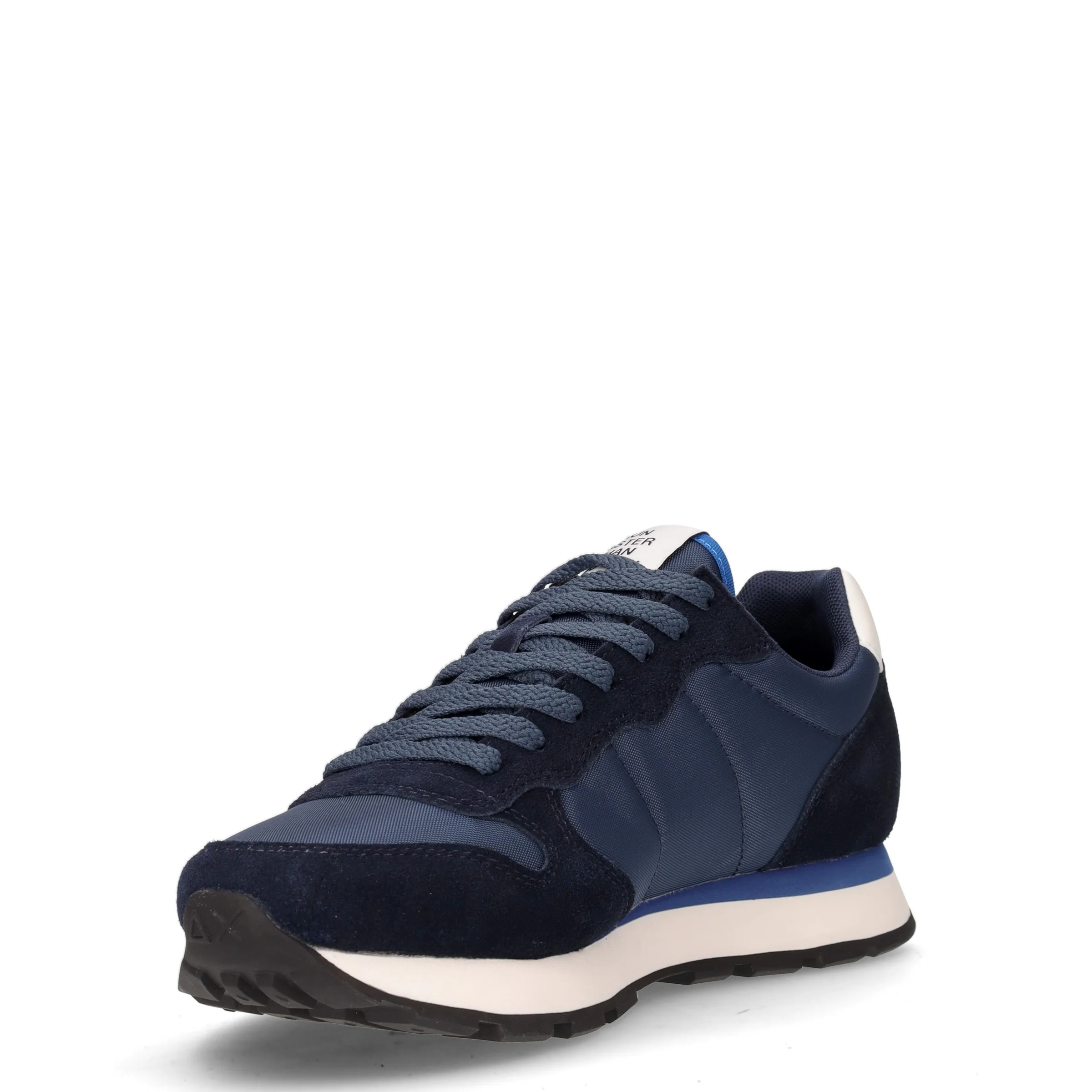 Tom Solid sneaker in tessuto e pelle navy blu - Image 3