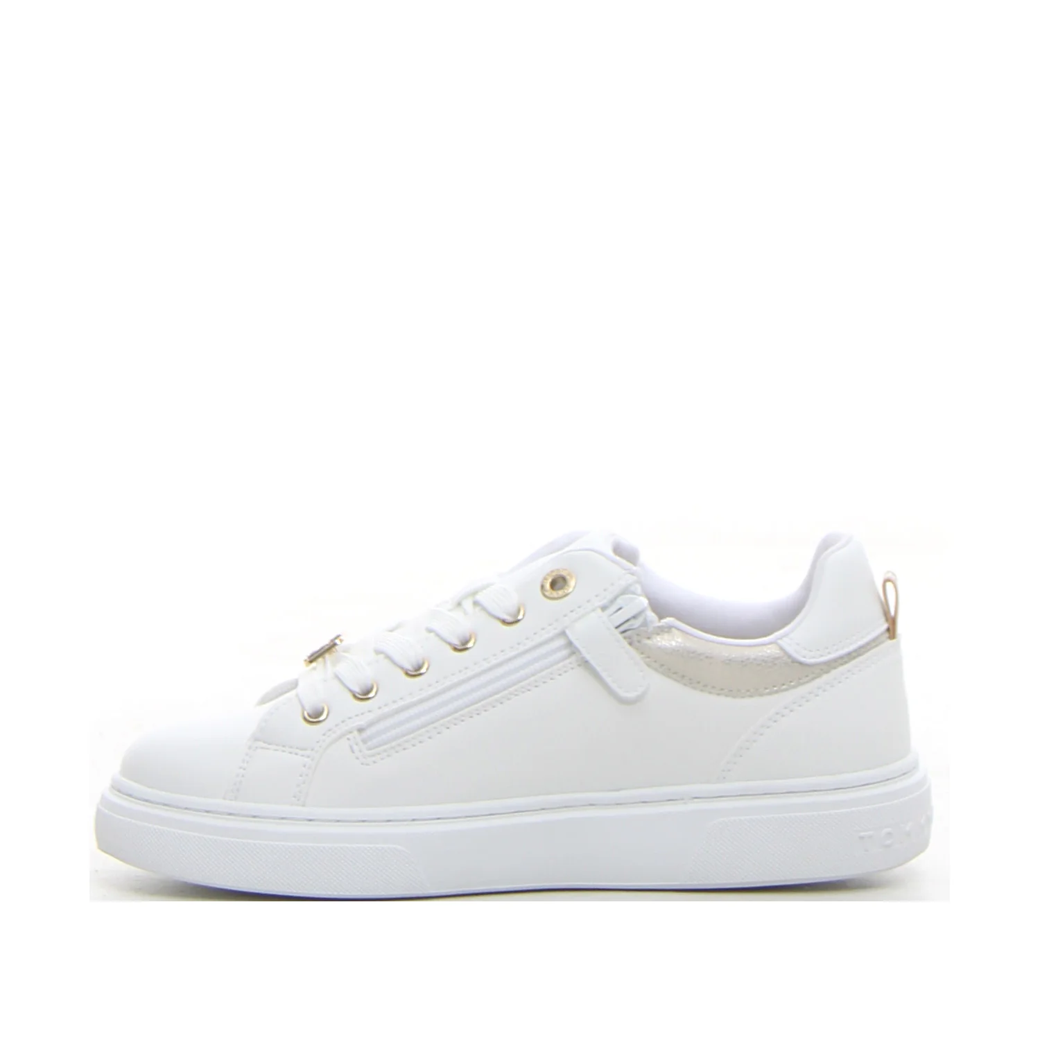 Low cut lace up sneaker bianco platino - Image 2