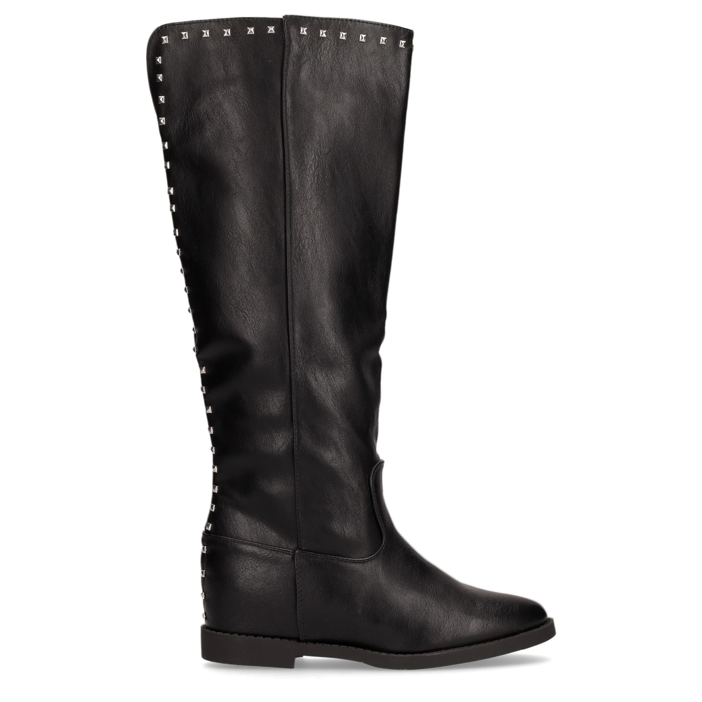 Stivale con zeppa interna nero
