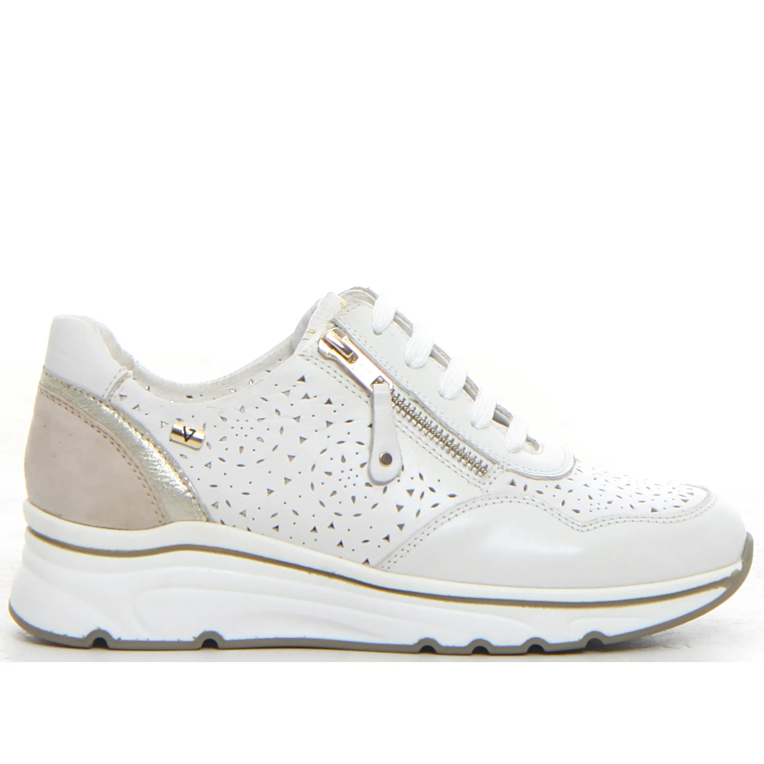 Sneaker con zeppa bianco