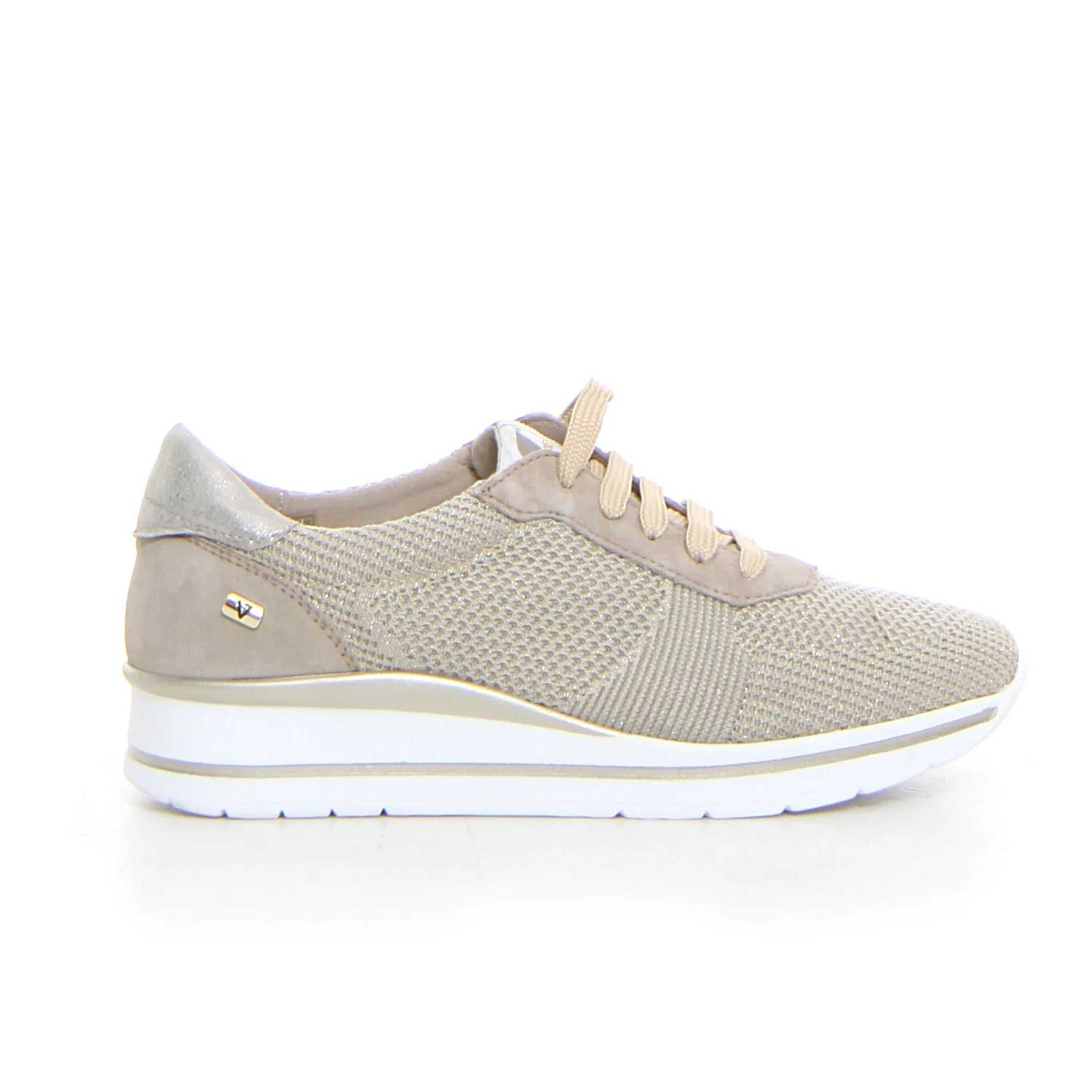 Sneaker con zeppa gold